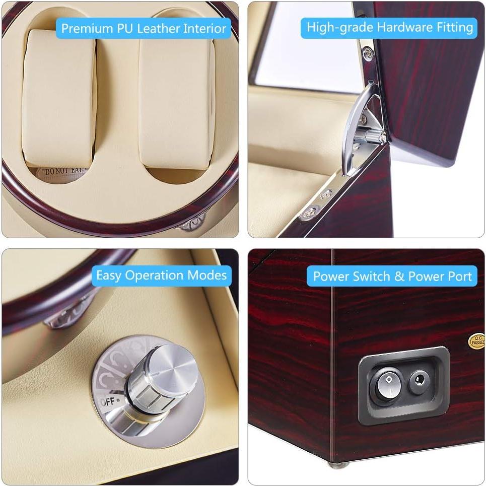 Winder de Reloj Doble JQUEEN con Motor Japonés Silencioso