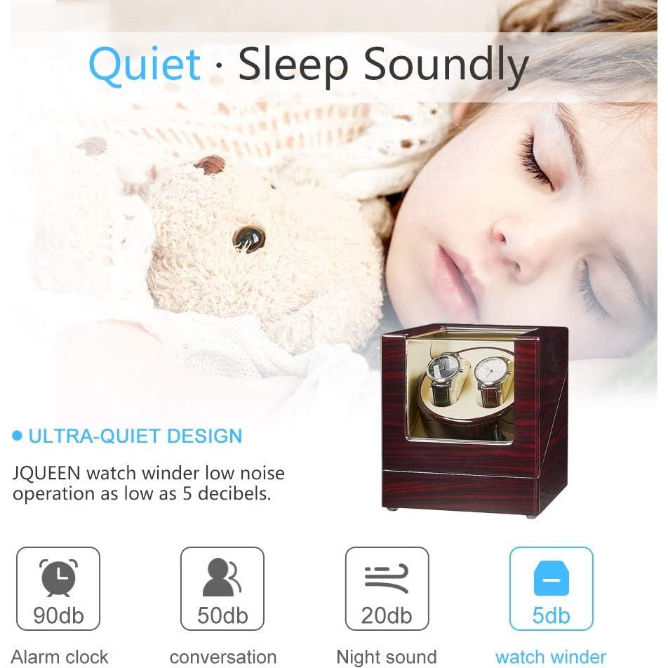 Winder de Reloj Doble JQUEEN con Motor Japonés Silencioso