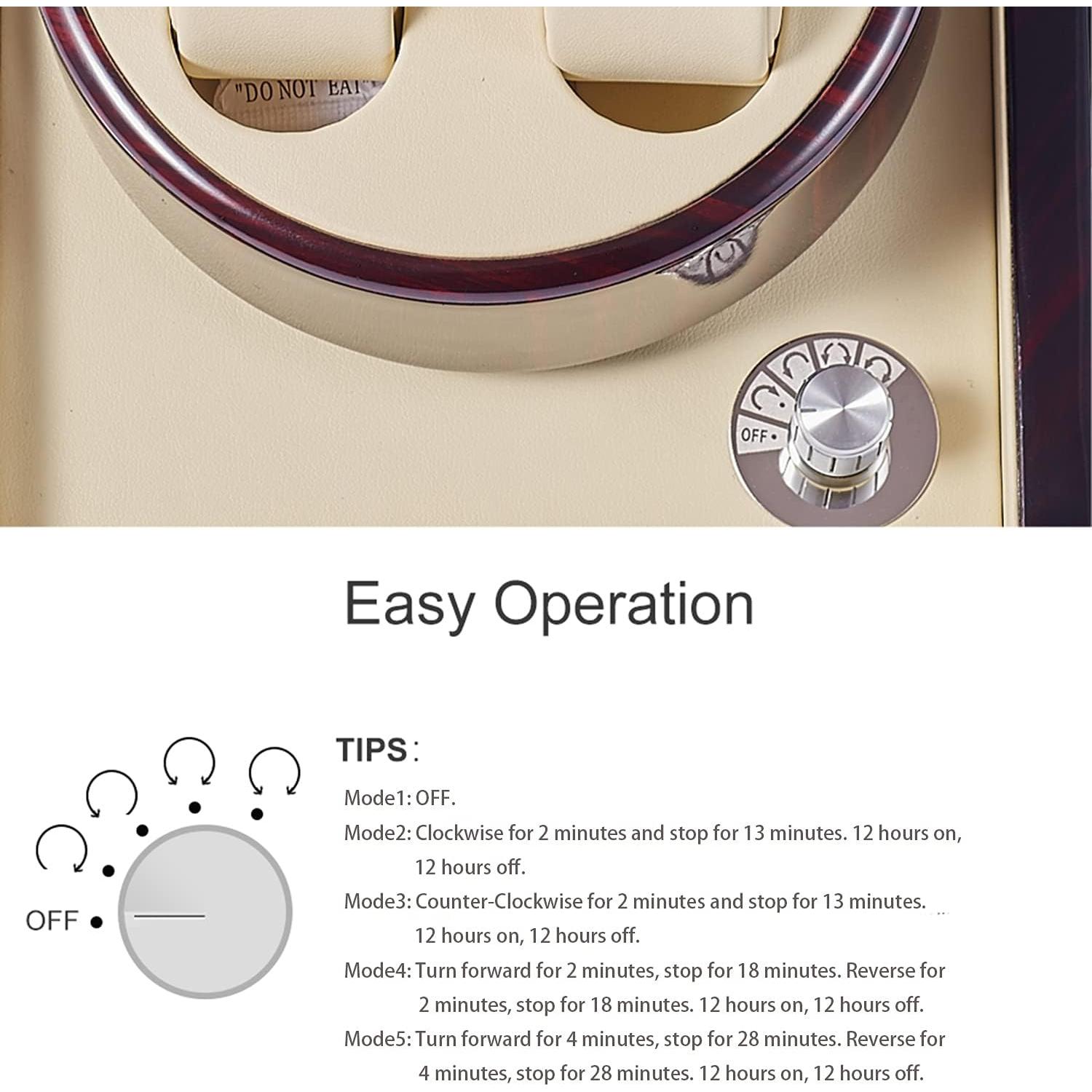 Winder de Reloj Doble JQUEEN con Motor Japonés Silencioso