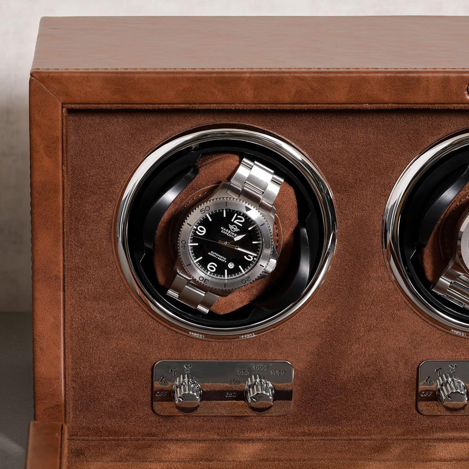 Enrollador de Relojes Automáticos ROTHWELL RW3WTBR Marrón