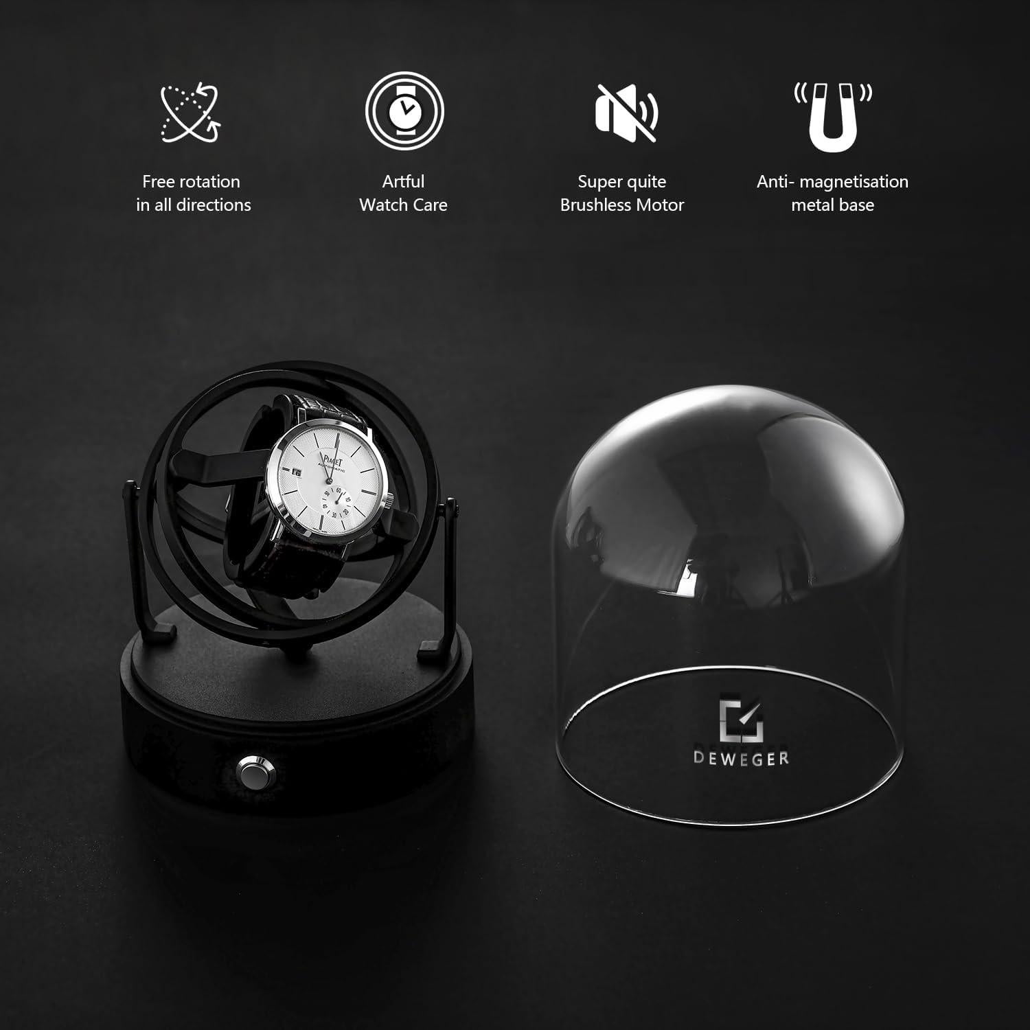 Winder de Reloj DEWEGER Orbit Unisex Motor Silencioso 30.3x19.4cm