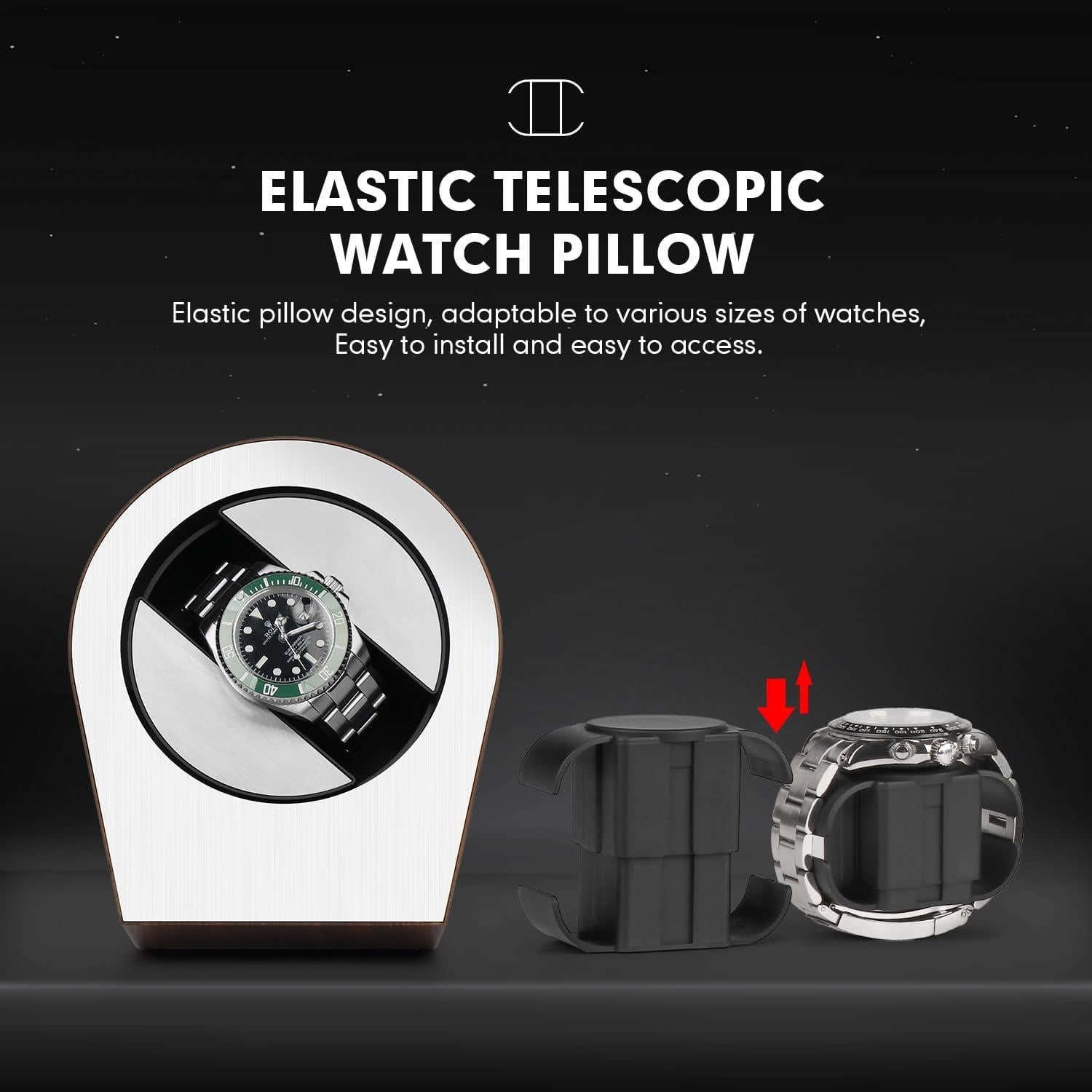 Enrollador de Relojes Automáticos DRIKLUX C9 - Motor Silencioso, Acero Inoxidable