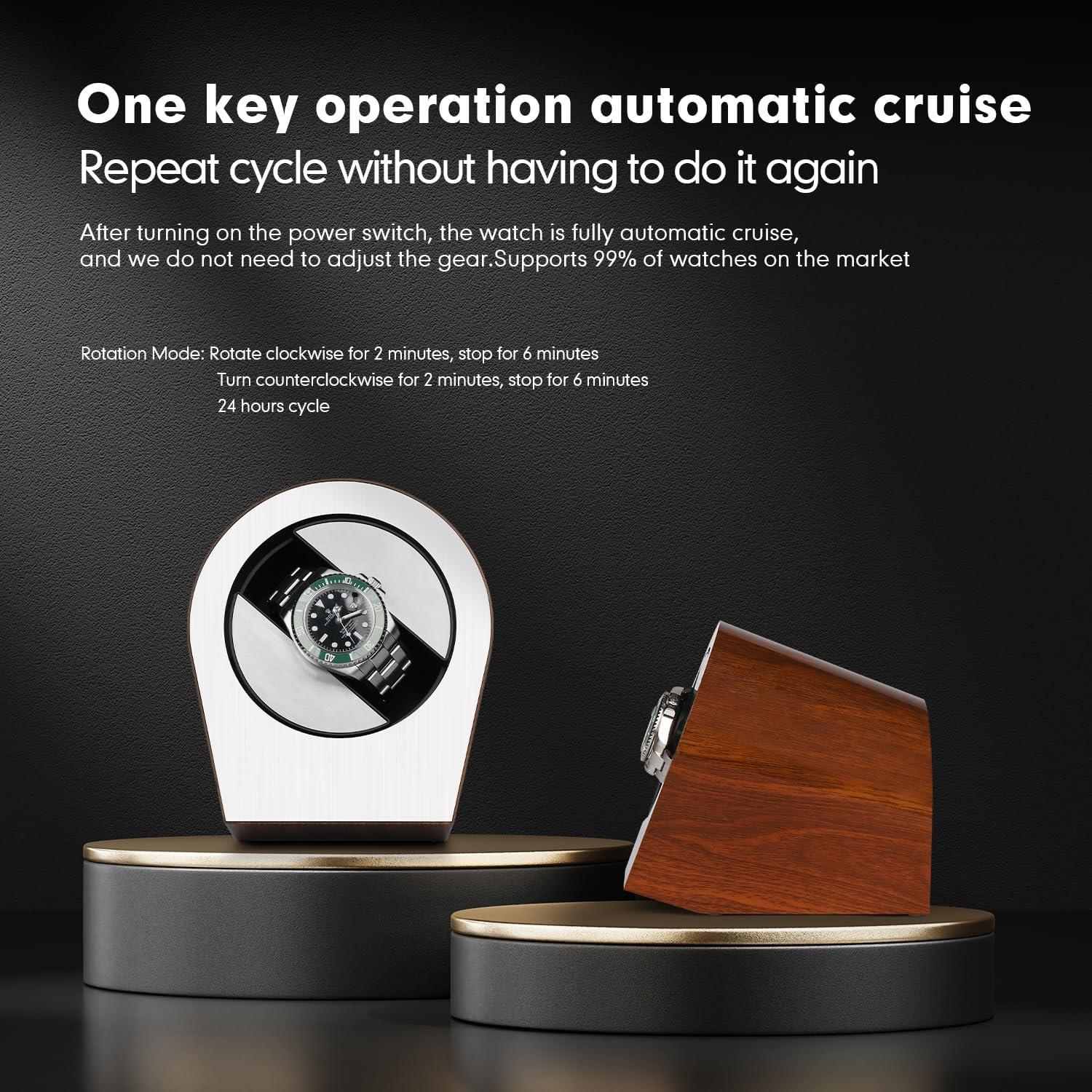 Enrollador de Relojes Automáticos DRIKLUX C9 - Motor Silencioso, Acero Inoxidable