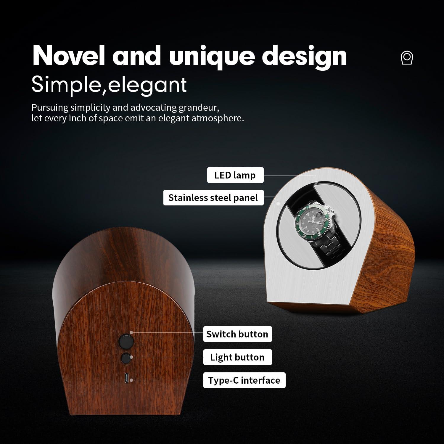 Enrollador de Relojes Automáticos DRIKLUX C9 - Motor Silencioso, Acero Inoxidable