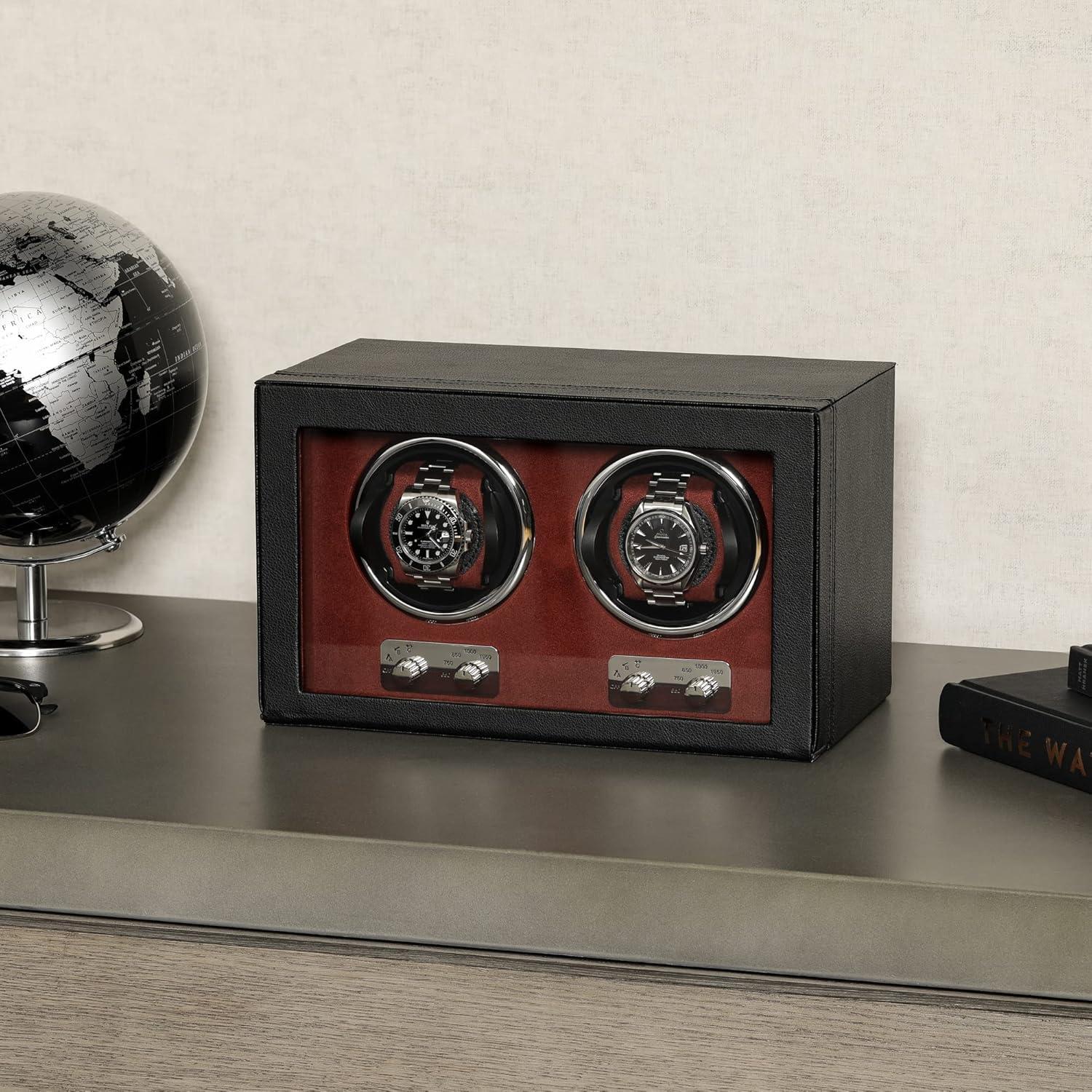 Winder Doble para Relojes Automáticos ROTHWELL RW2W Negro/Rojo