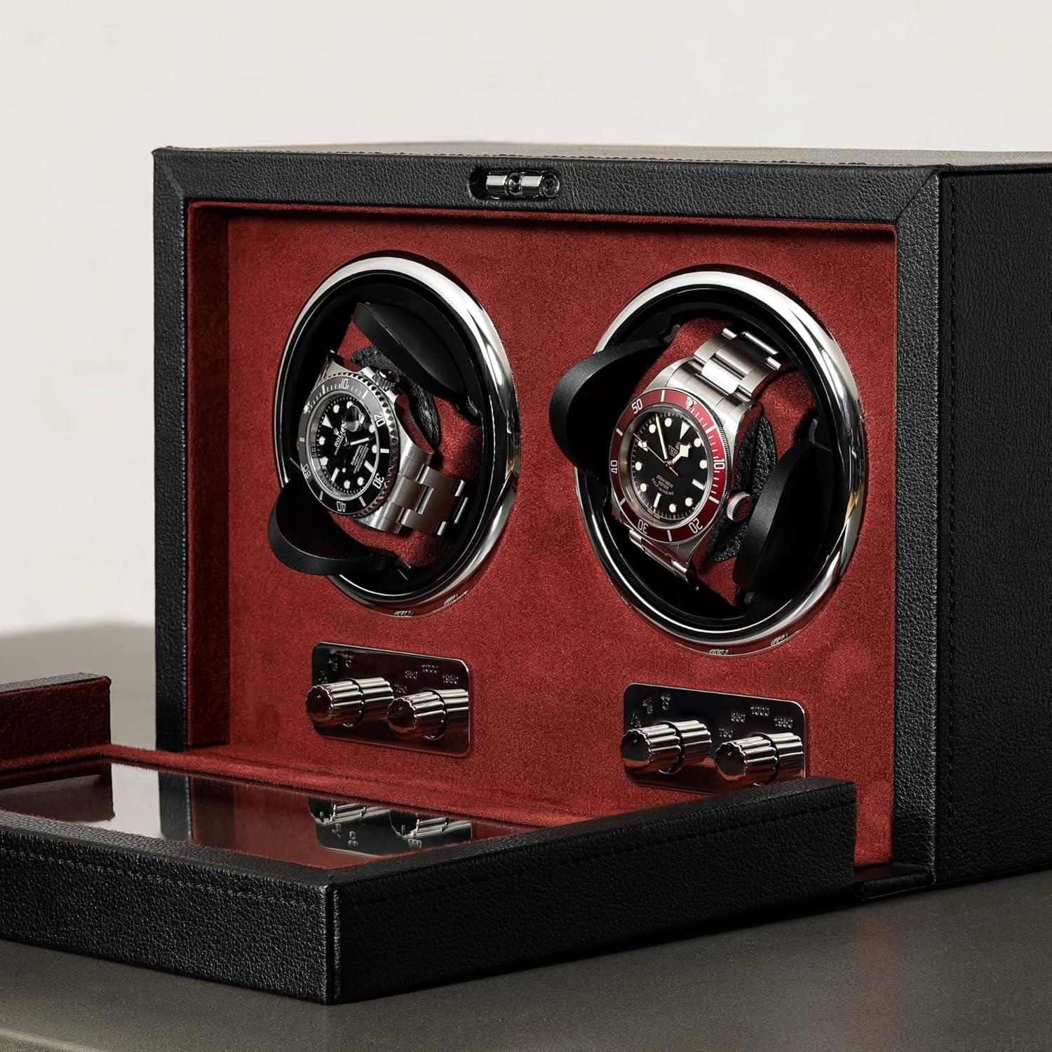 Winder Doble para Relojes Automáticos ROTHWELL RW2W Negro/Rojo