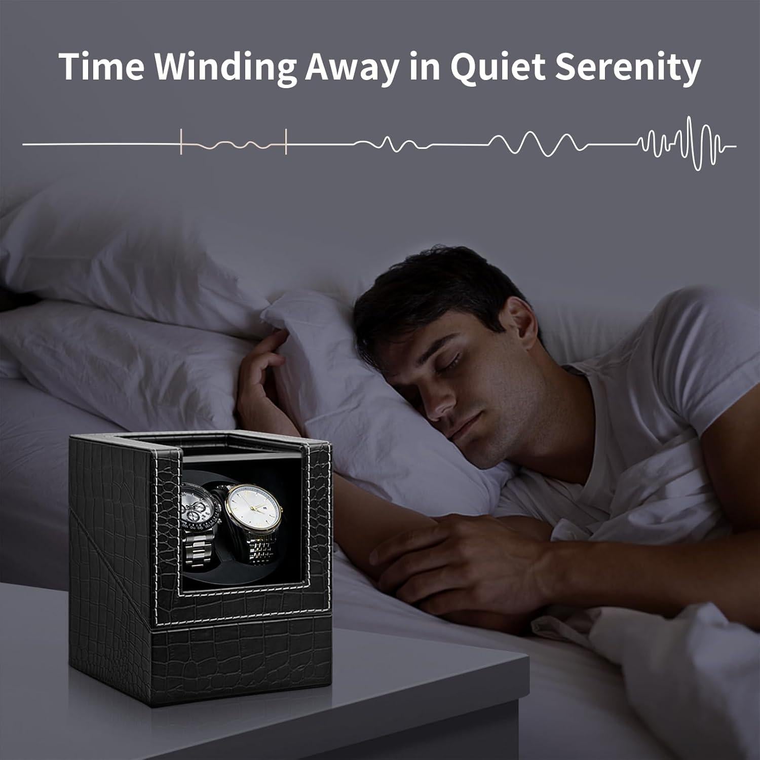 Winder de Reloj Automático Doble SHOWPIN - Cuero Vegano 42mm