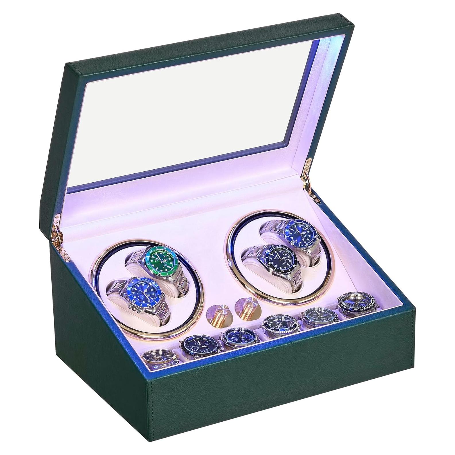 Winder de Reloj ANWBROAD 4+6 Automático Silencioso LED