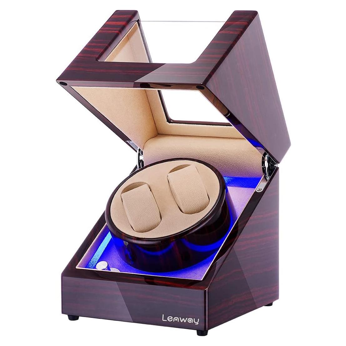 Winder Automático de Reloj Lenway 4 Modos Silencioso LED