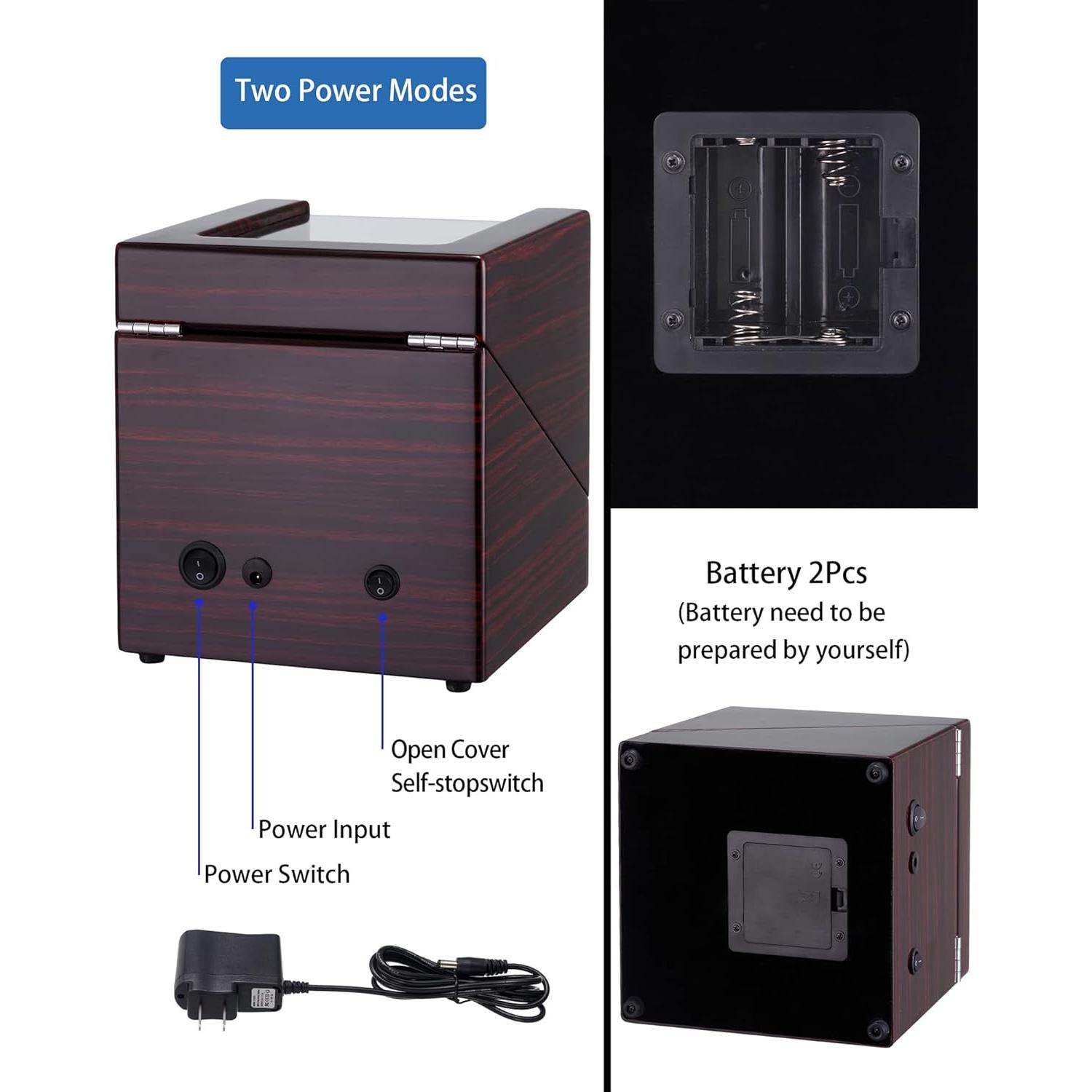 Winder Automático de Reloj Lenway 4 Modos Silencioso LED