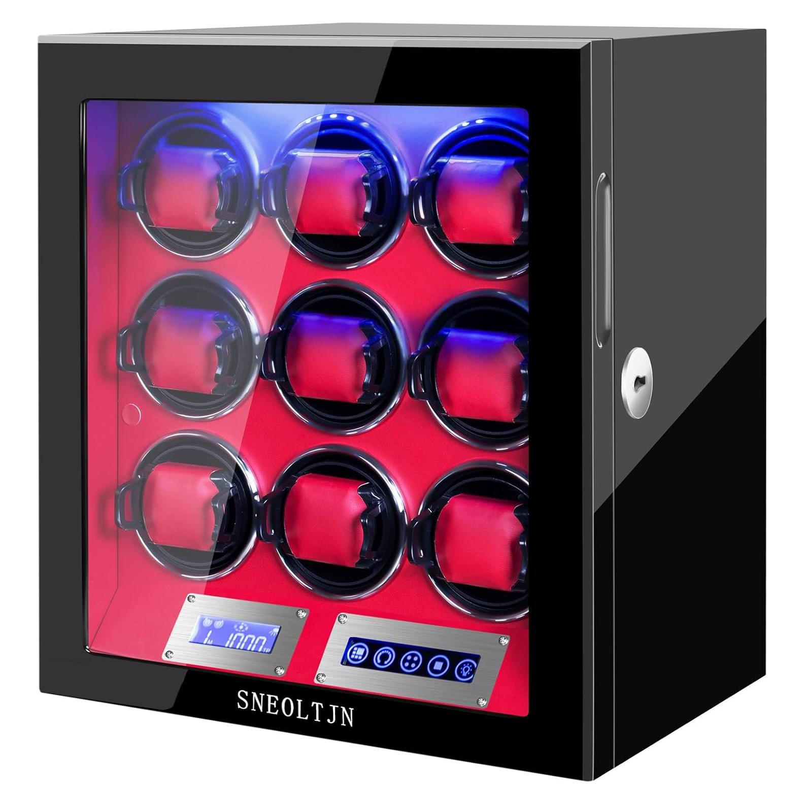 Enrollador de Relojes SNEOLTJN para 9 Relojes, Motor Silencioso