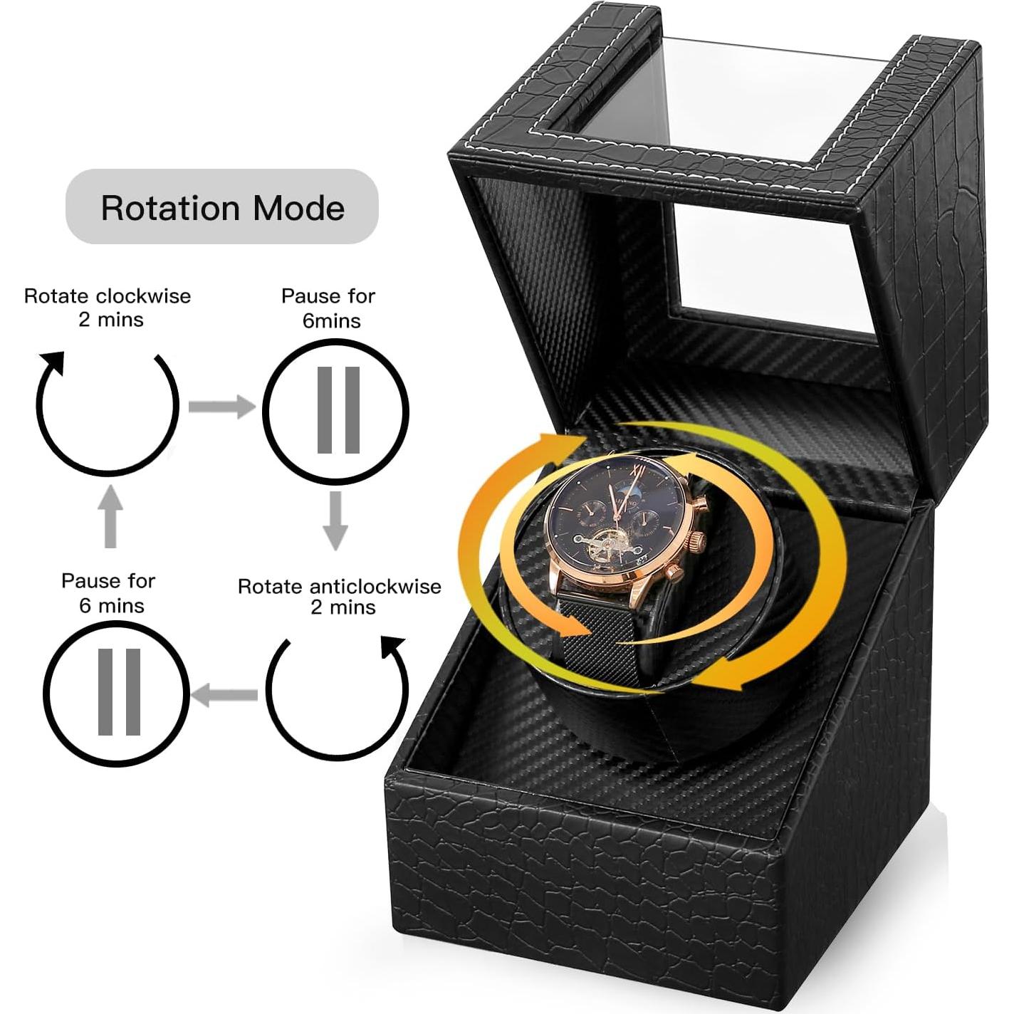 Enrollador de Reloj Automático LINGFANSTORE Cuero Premium