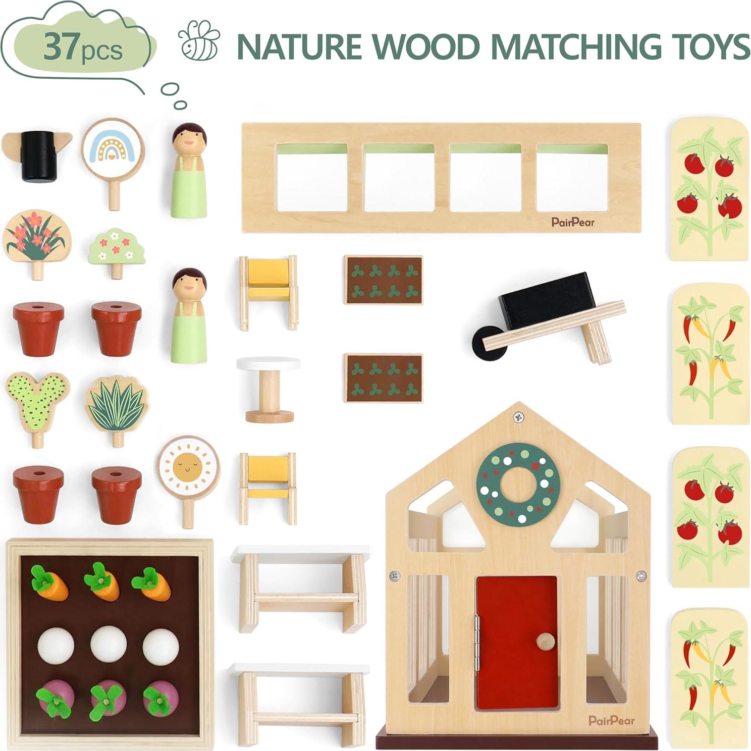 Juego de Muebles de Casa de Muñecas PairPear Invernadero