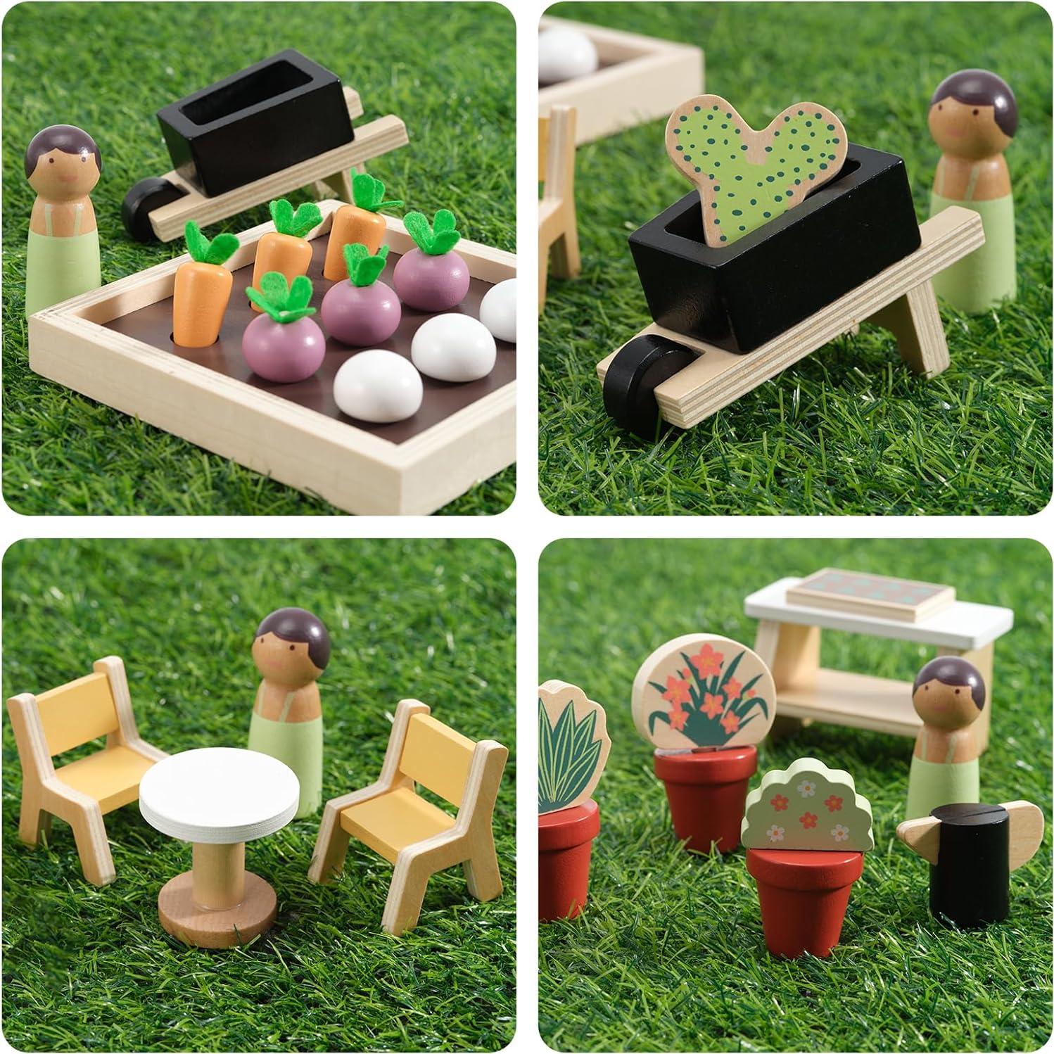 Juego de Muebles de Casa de Muñecas PairPear Invernadero