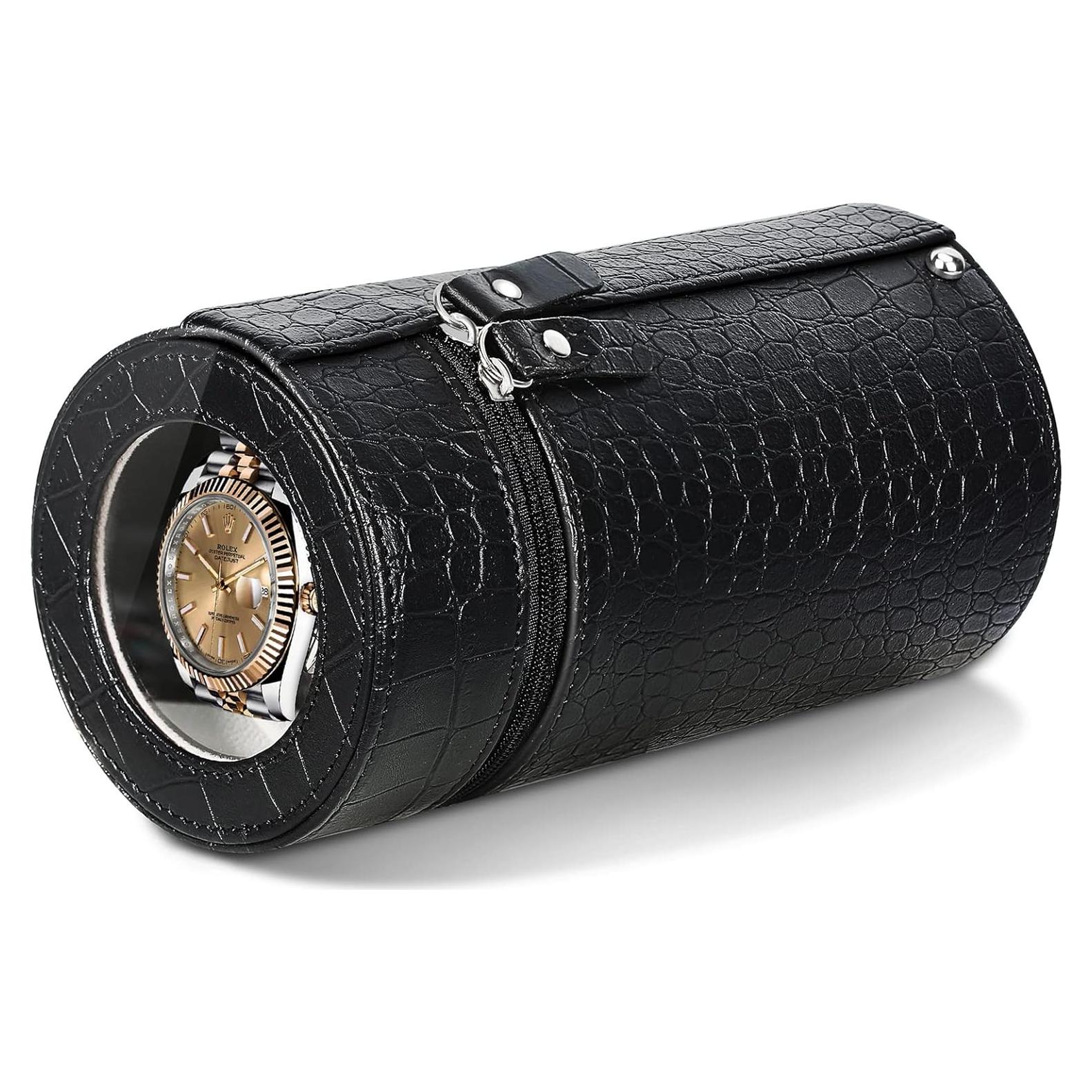 Enrollador de Relojes Automáticos Uthlusty Negro con Motor Silencioso