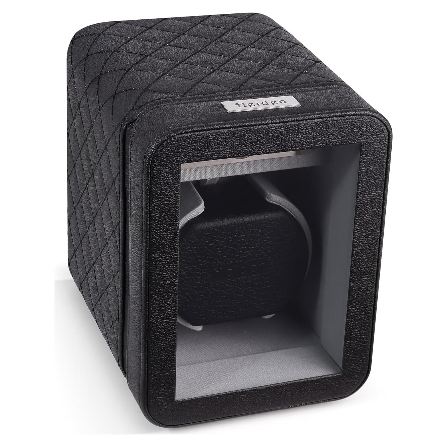 Enrollador de Relojes Heiden Monaco - Cuero Negro - 12 Configuraciones