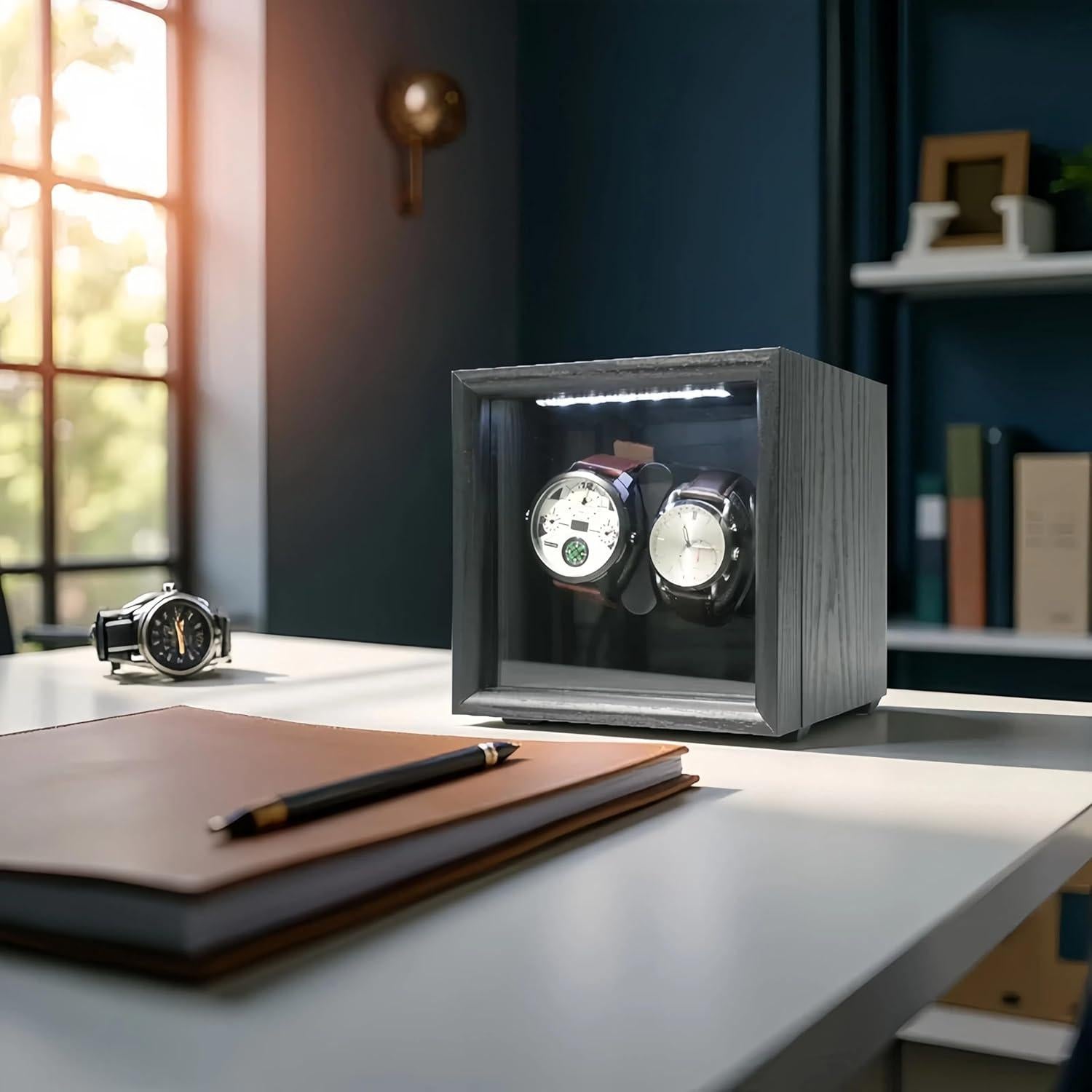 Enrollador Automático de Reloj ORYX para 2 Relojes, USB