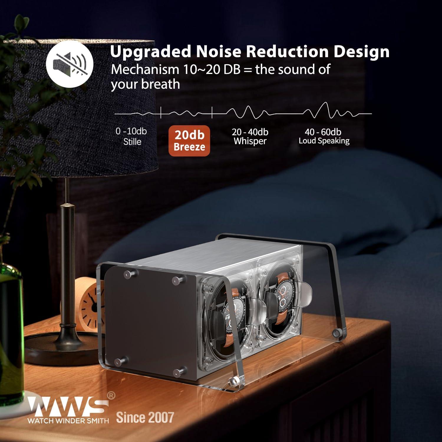 Enrollador de Relojes Automáticos Watch Winder Smith Doble Gris