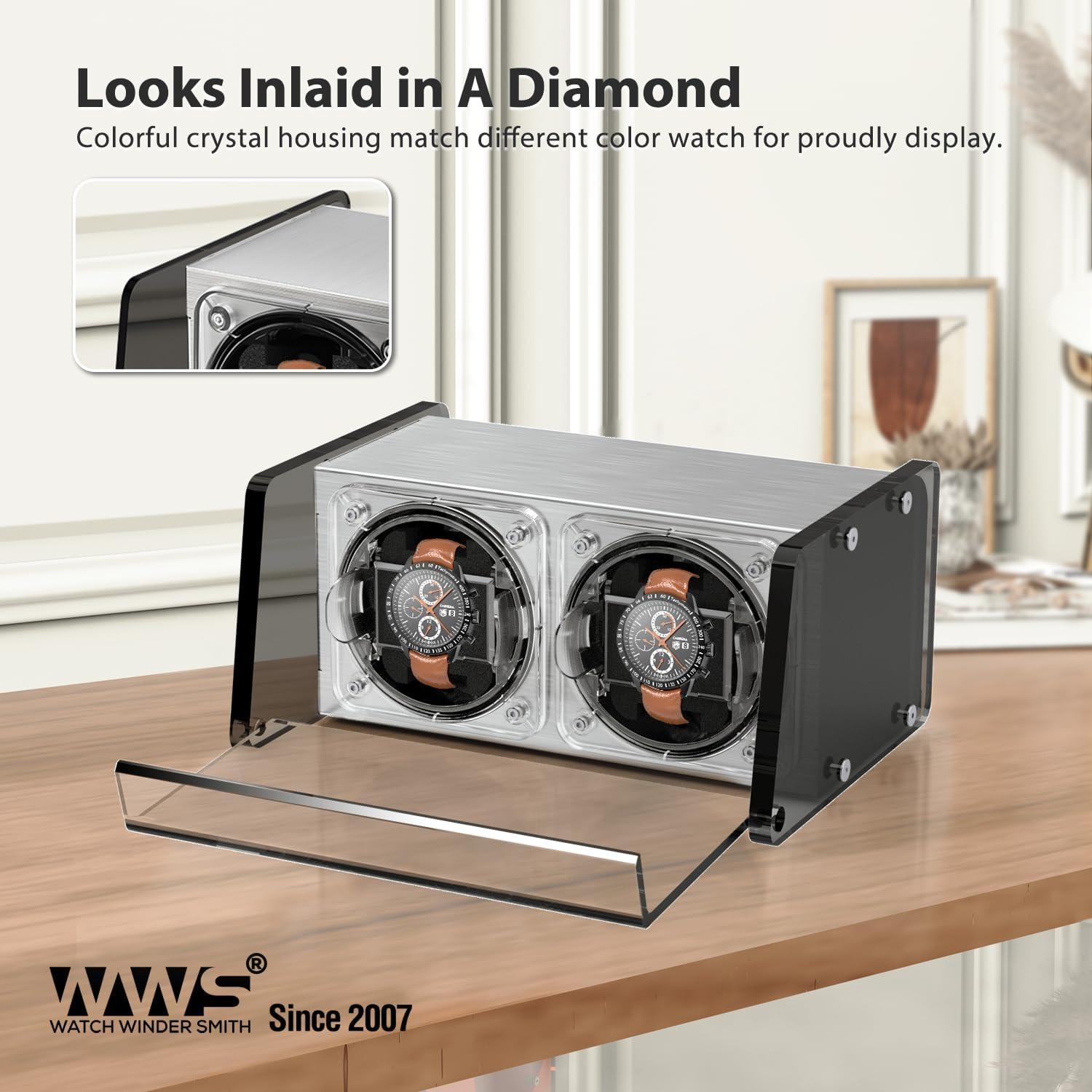 Enrollador de Relojes Automáticos Watch Winder Smith Doble Gris