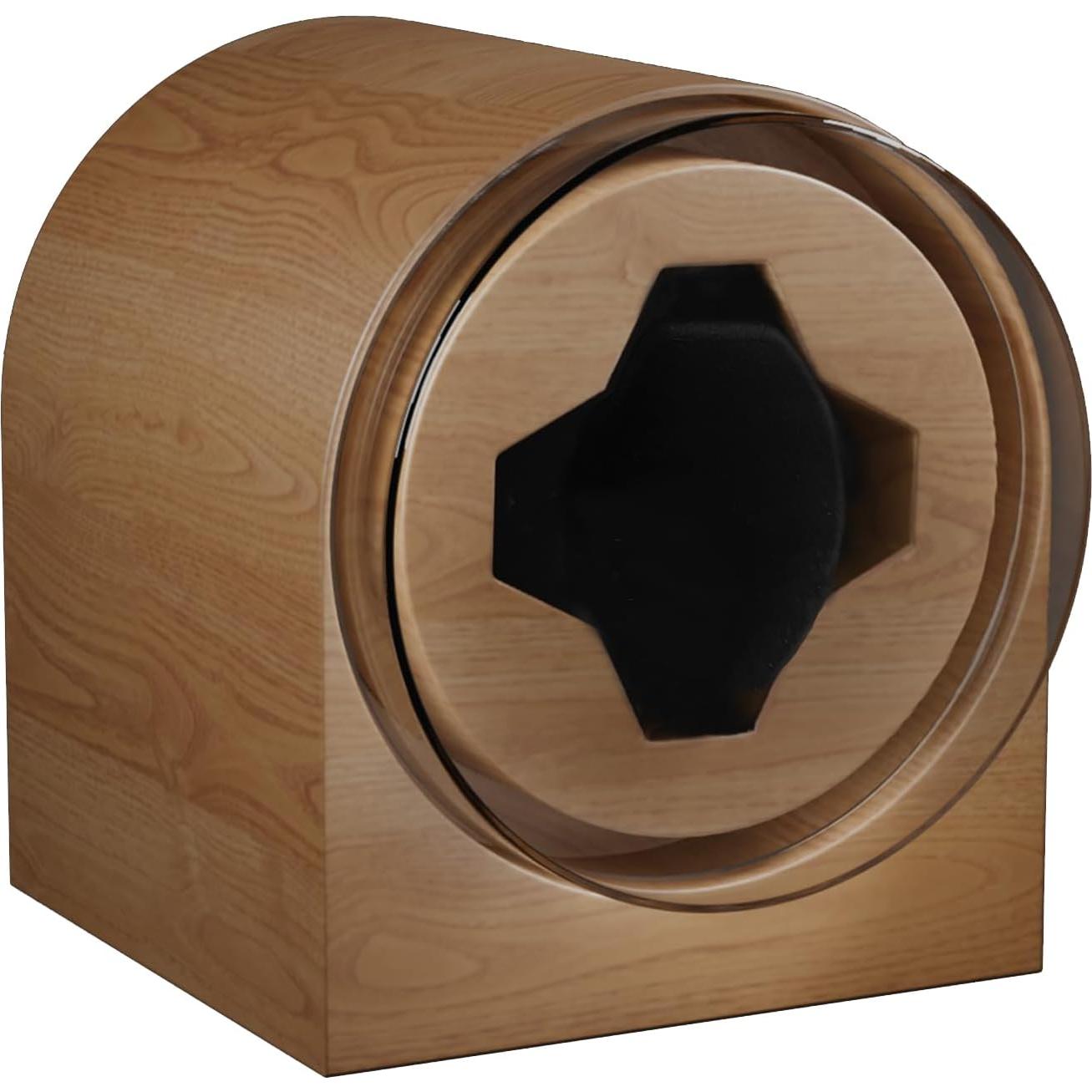 Enrollador Automático de Reloj Yotangcit - Motor Silencioso, Grano de Madera