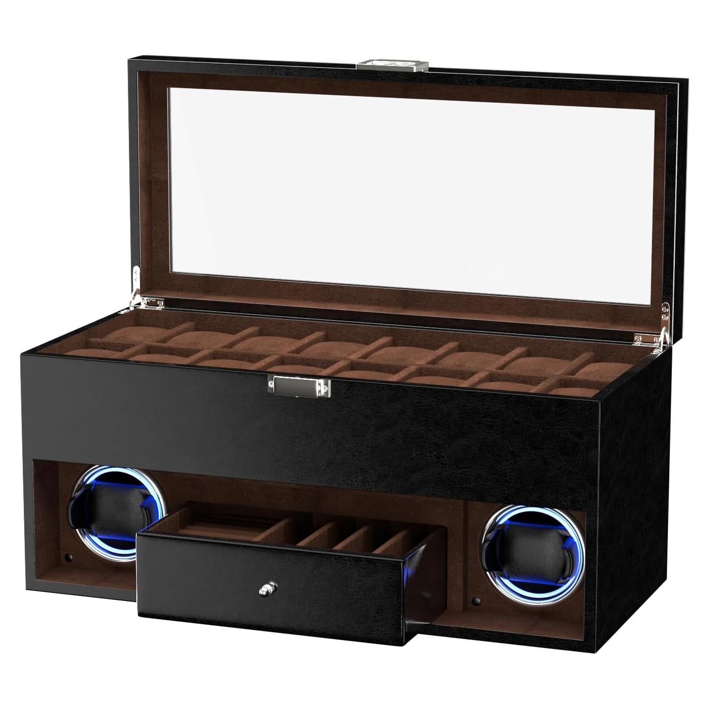 Cargador de Reloj DUKWIN 2 Relojes Automáticos 4 Modos