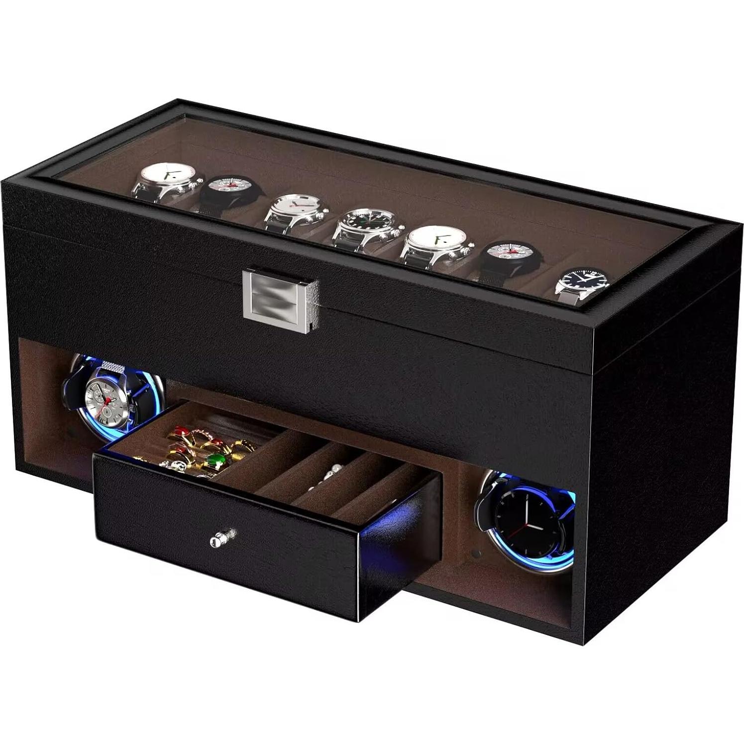 Cargador de Reloj DUKWIN 2 Relojes Automáticos 4 Modos