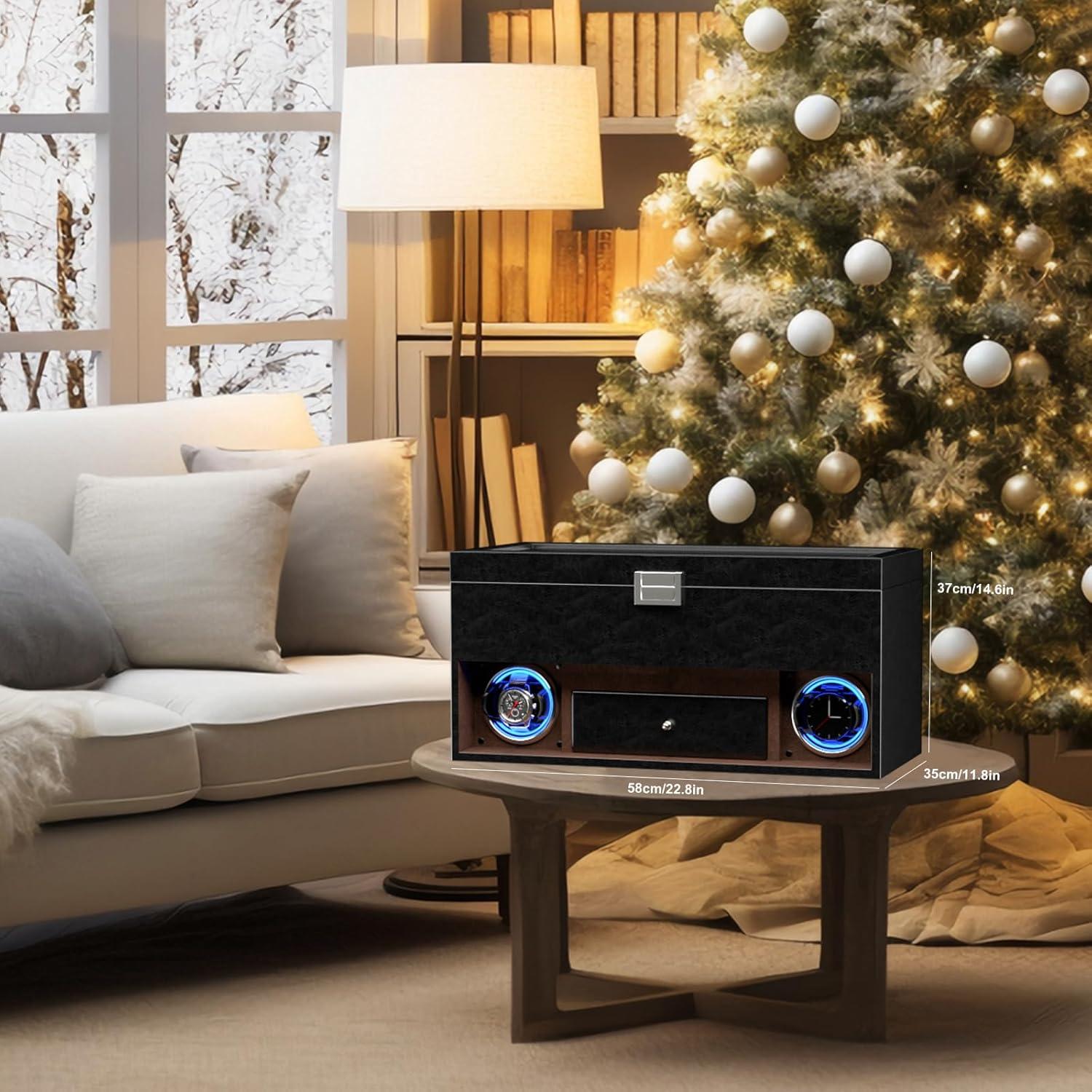 Cargador de Reloj DUKWIN 2 Relojes Automáticos 4 Modos