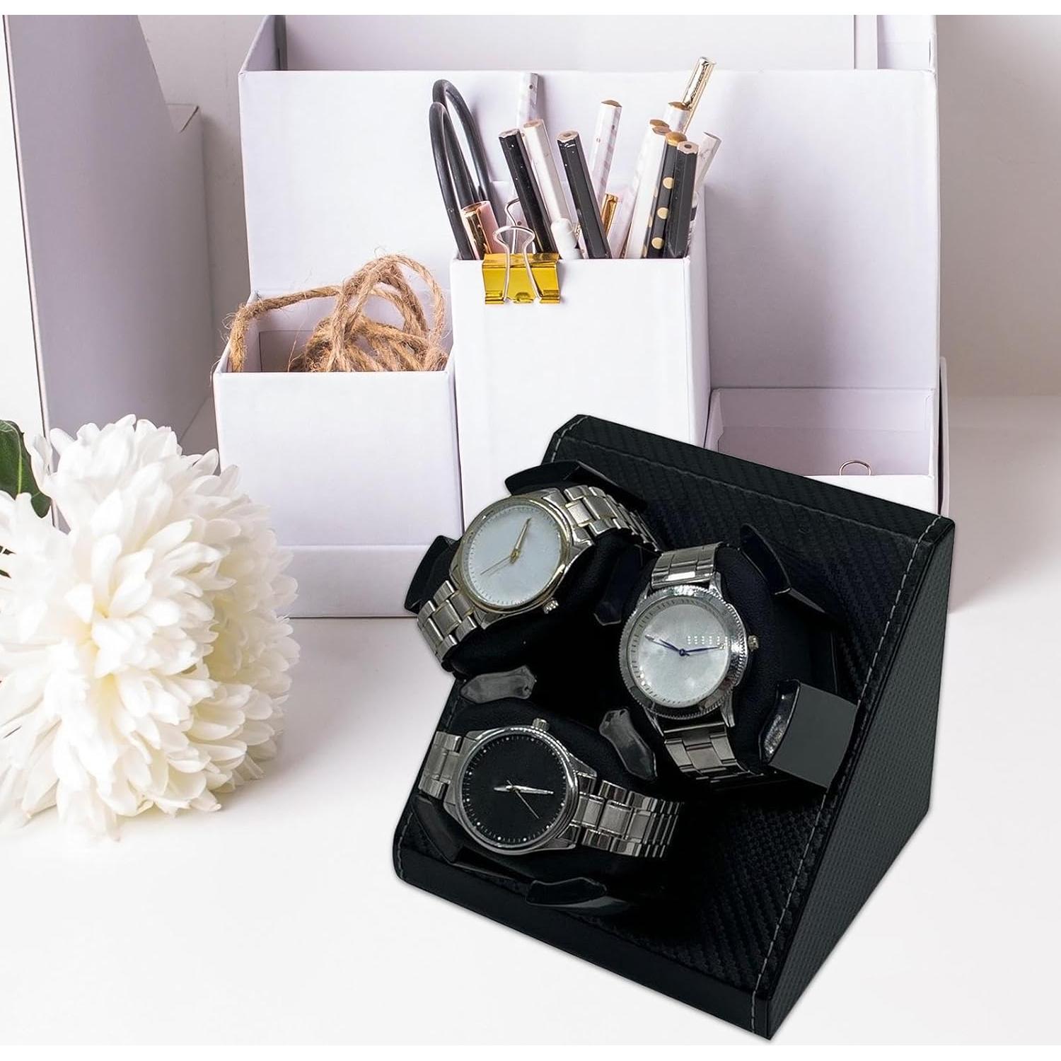 Enrollador de Reloj Automático UGPLM 3 Relojes Cuero PU