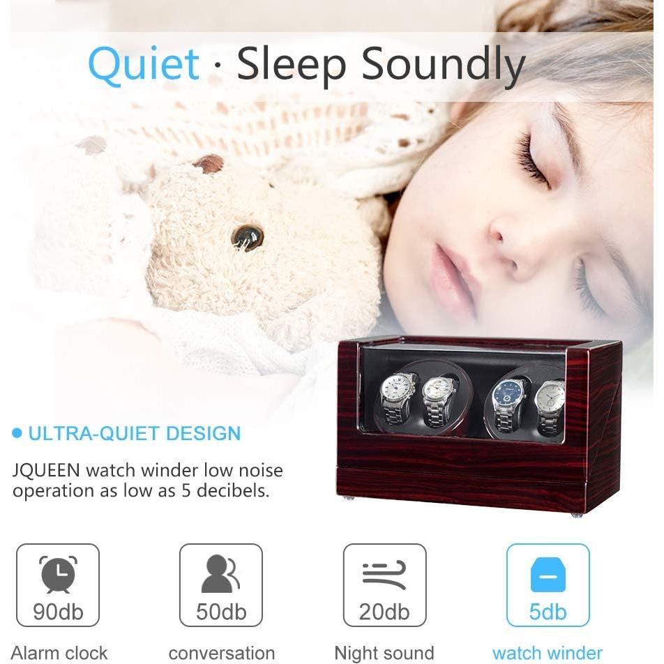 Reloj Winder JQUEEN W004 Marrón con Motor Silencioso