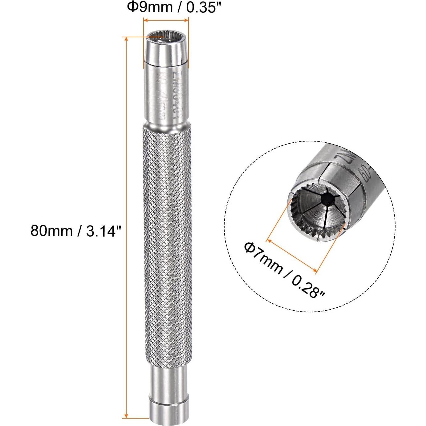 Enrollador de Corona de Reloj uxcell 7mm Acero Inoxidable