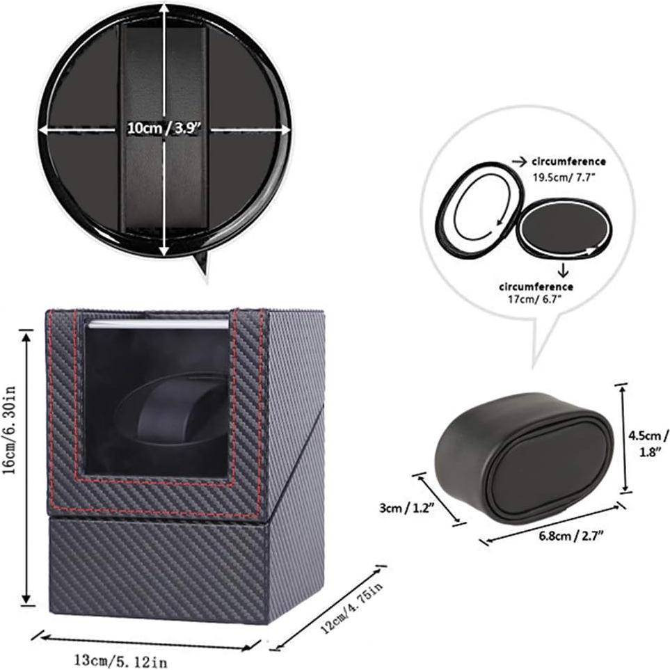 Cofre para Relojes Automáticos Aokeleilei Fibra de Carbono