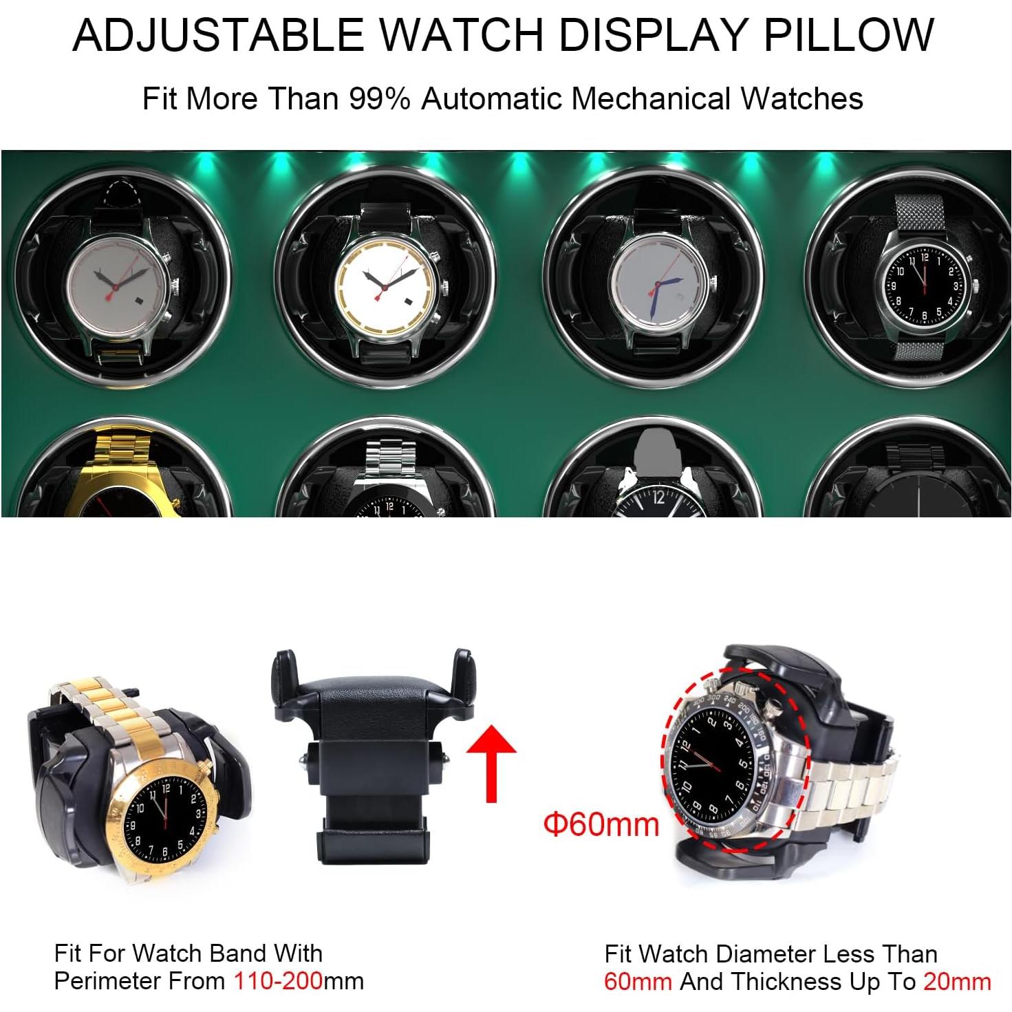 Winder de Reloj DUKWIN para 4 Relojes Automáticos Verde