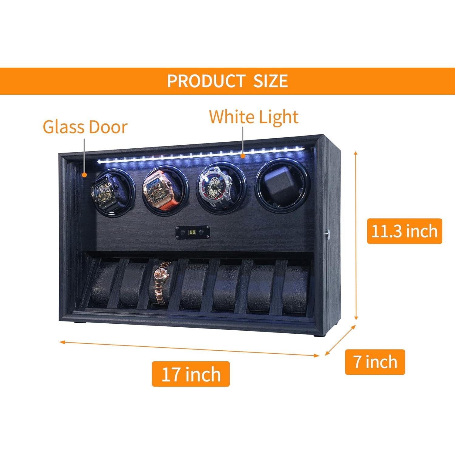 Enrollador de Reloj RYLENE RX04SN para 4 Relojes Automáticos