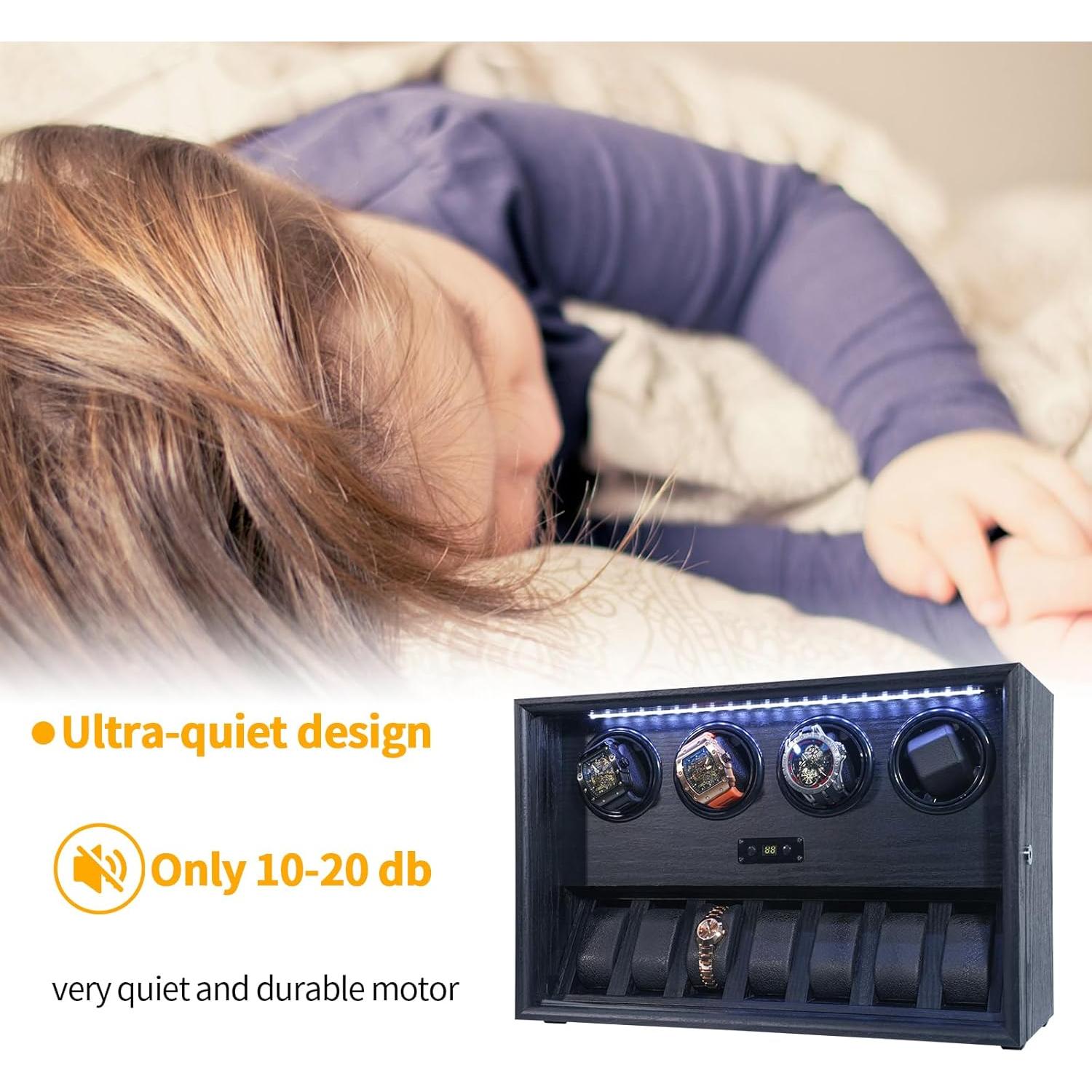 Enrollador de Reloj RYLENE RX04SN para 4 Relojes Automáticos