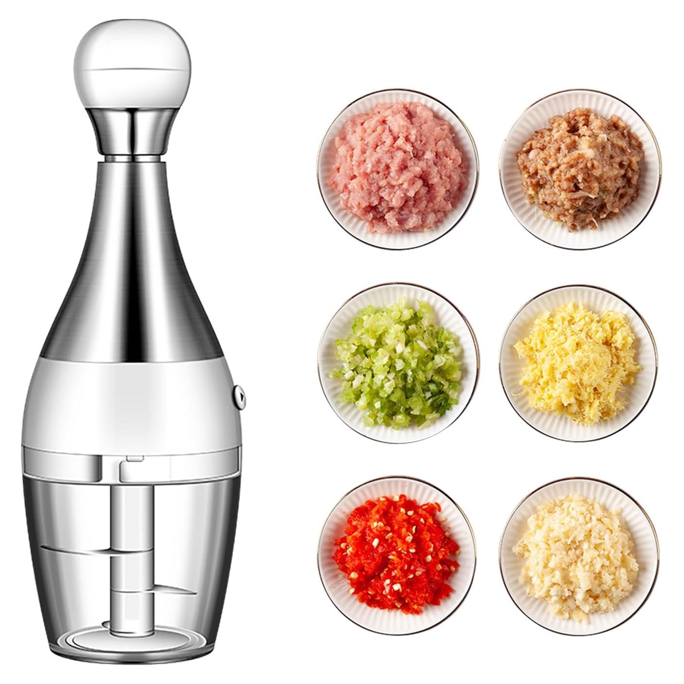 Mini Cortador de Ajo Genérico Acero Inoxidable 300g Manual