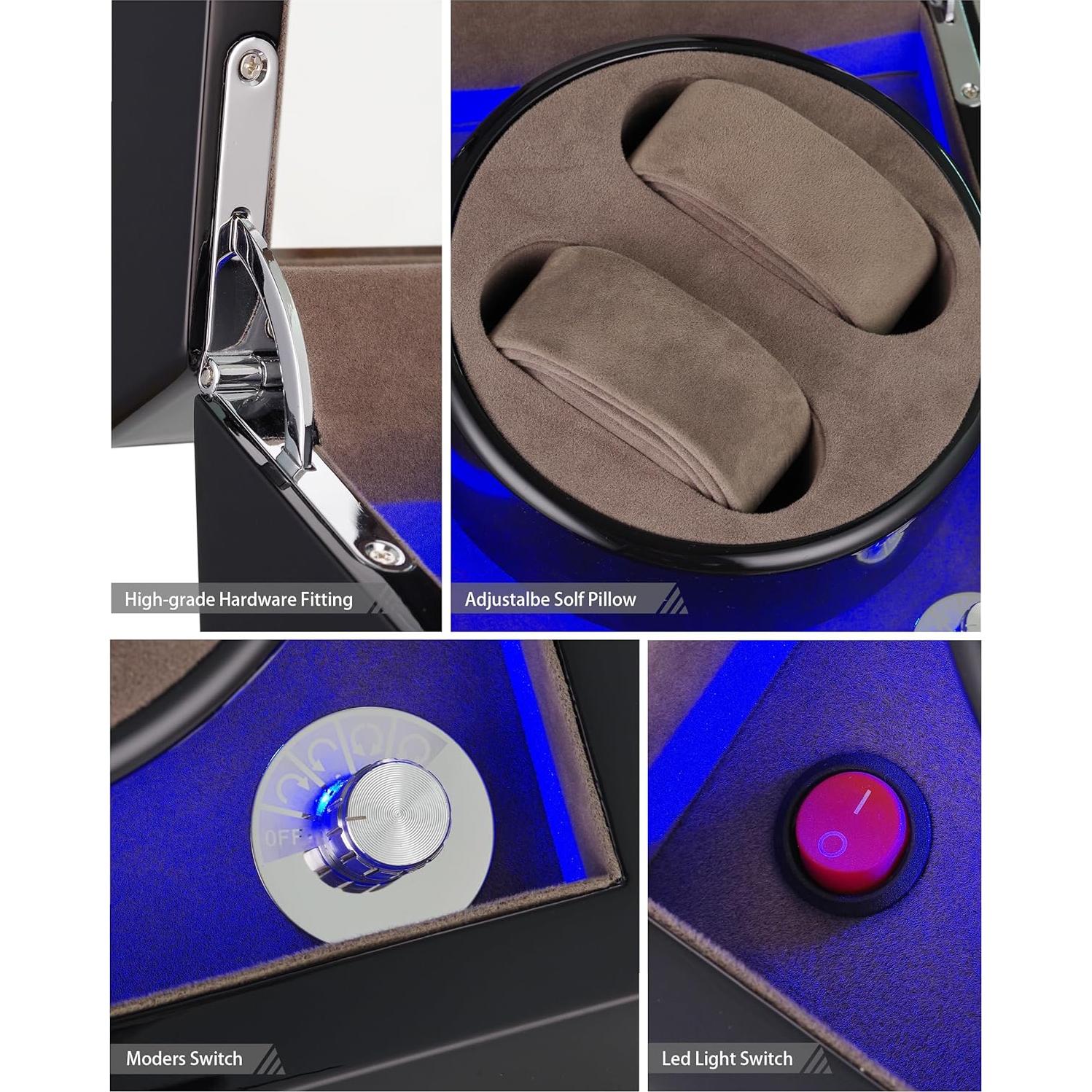 Enrollador de Reloj Doble Lenway con Motor Silencioso LED