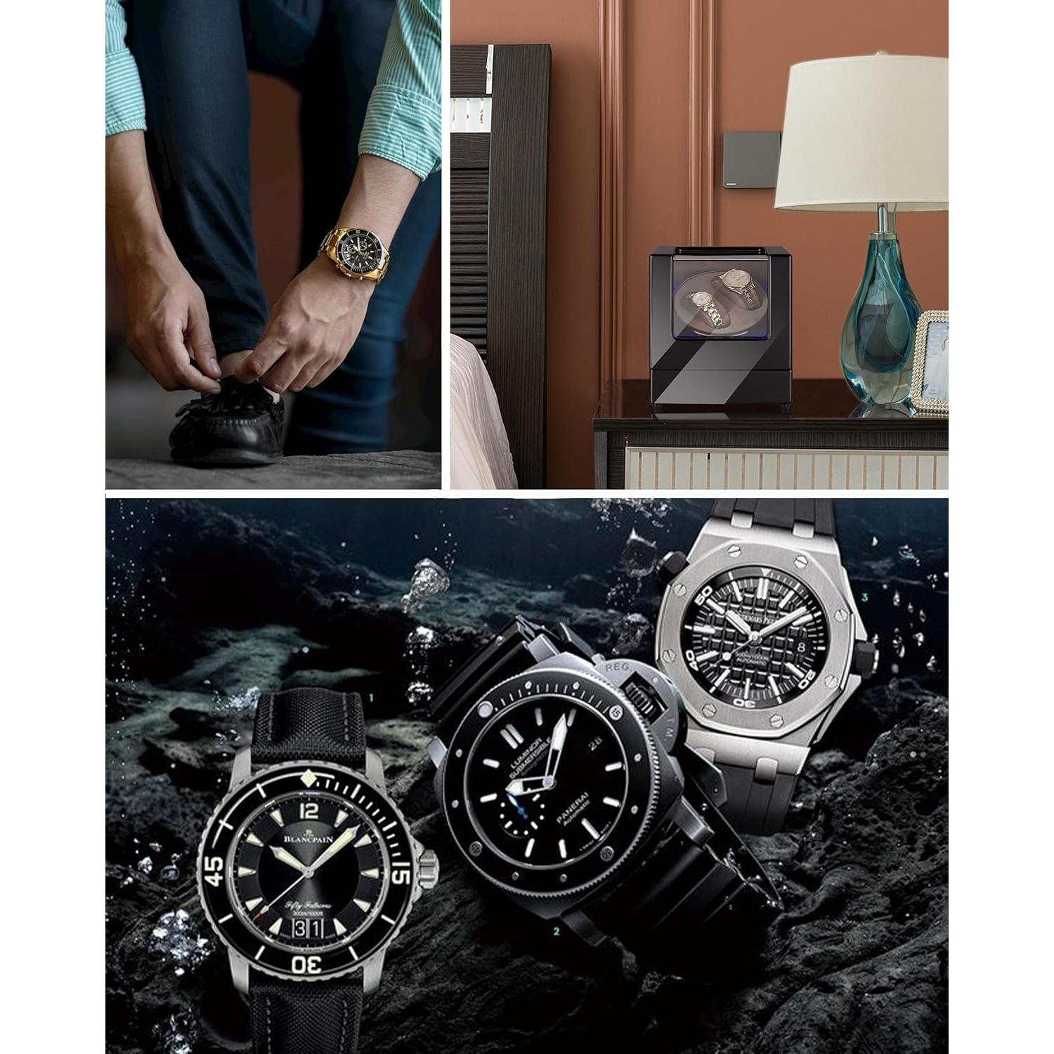 Enrollador de Reloj Doble Lenway con Motor Silencioso LED