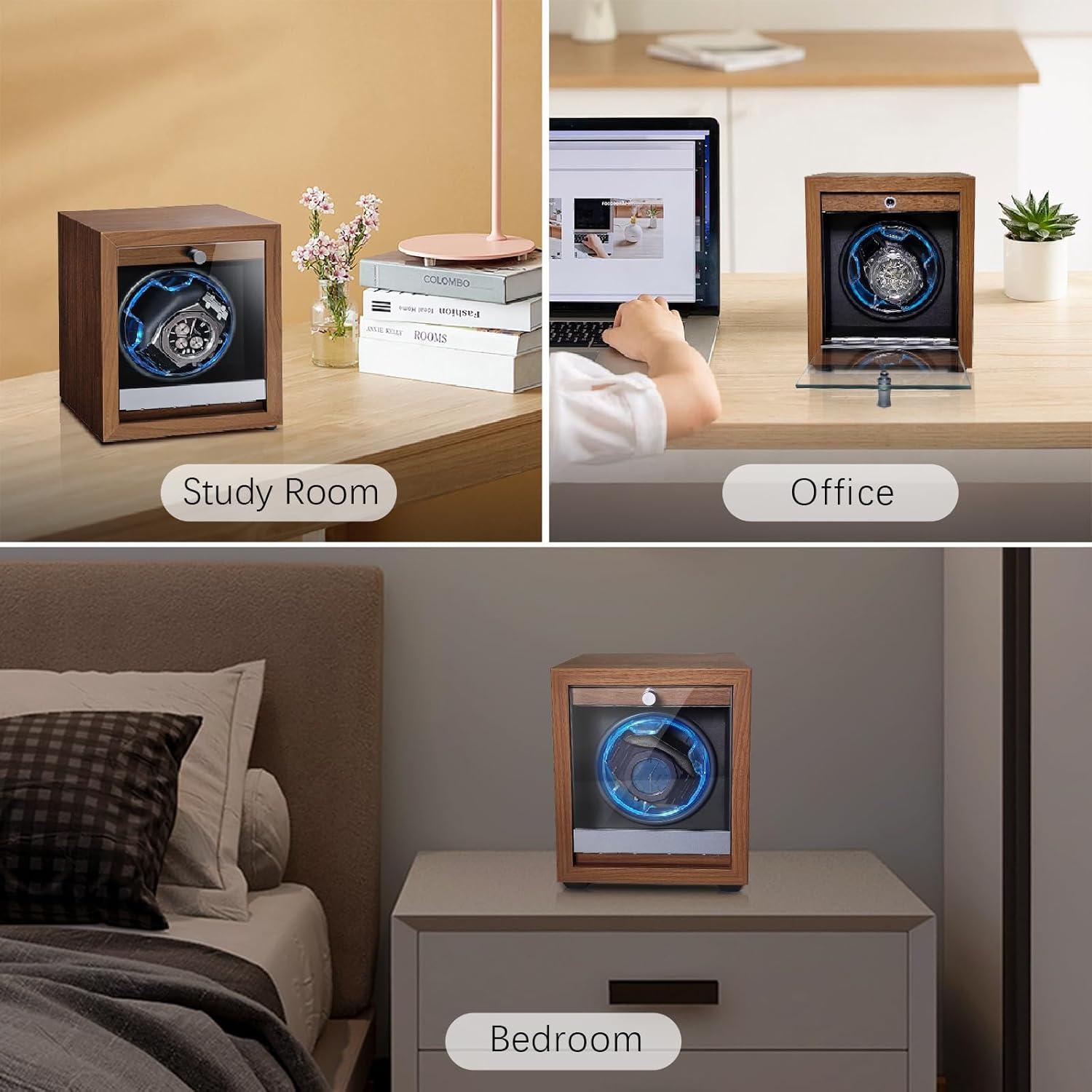 Enrollador de Reloj Automático Newymaking SKW162-B con Luz LED