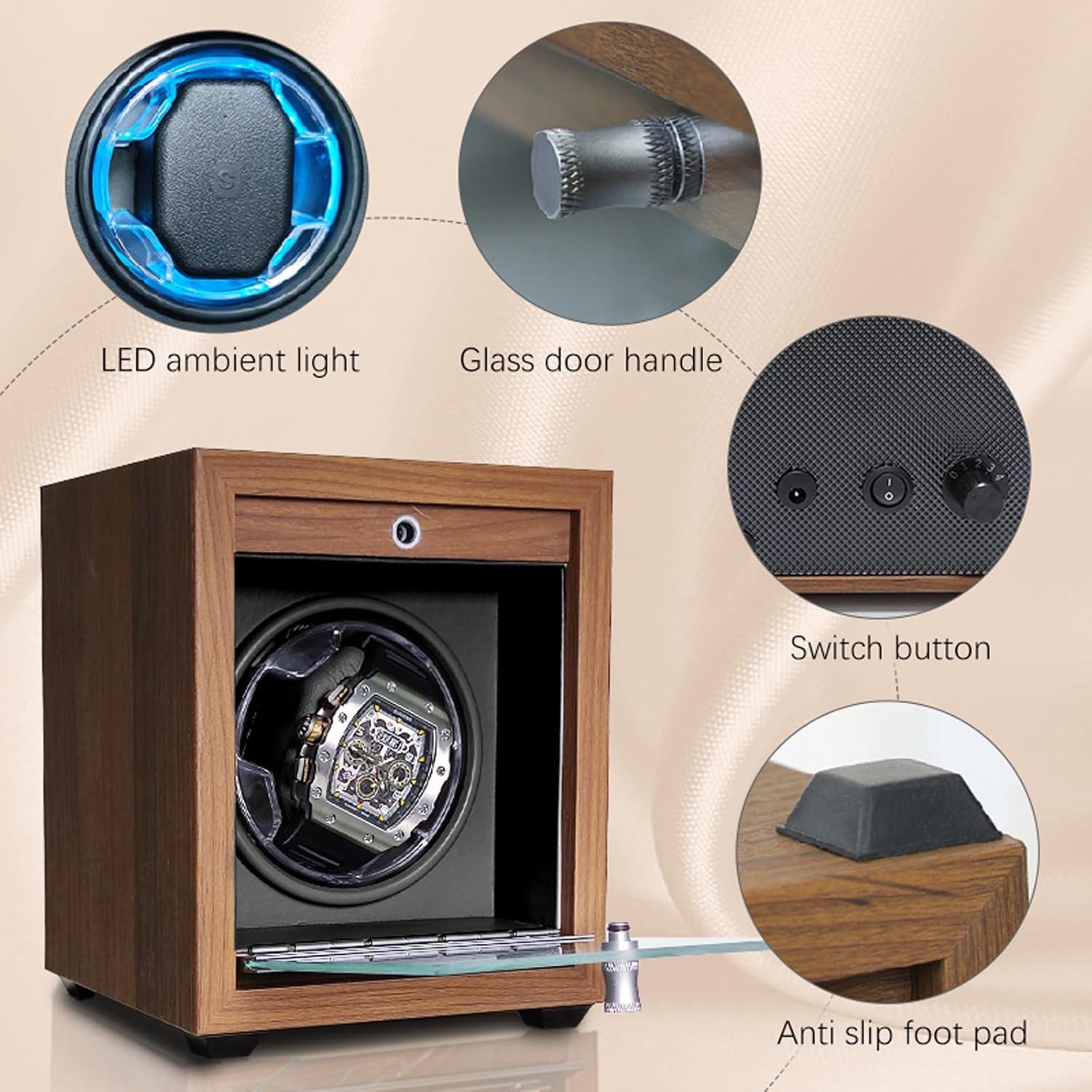 Enrollador de Reloj Automático Newymaking SKW162-B con Luz LED