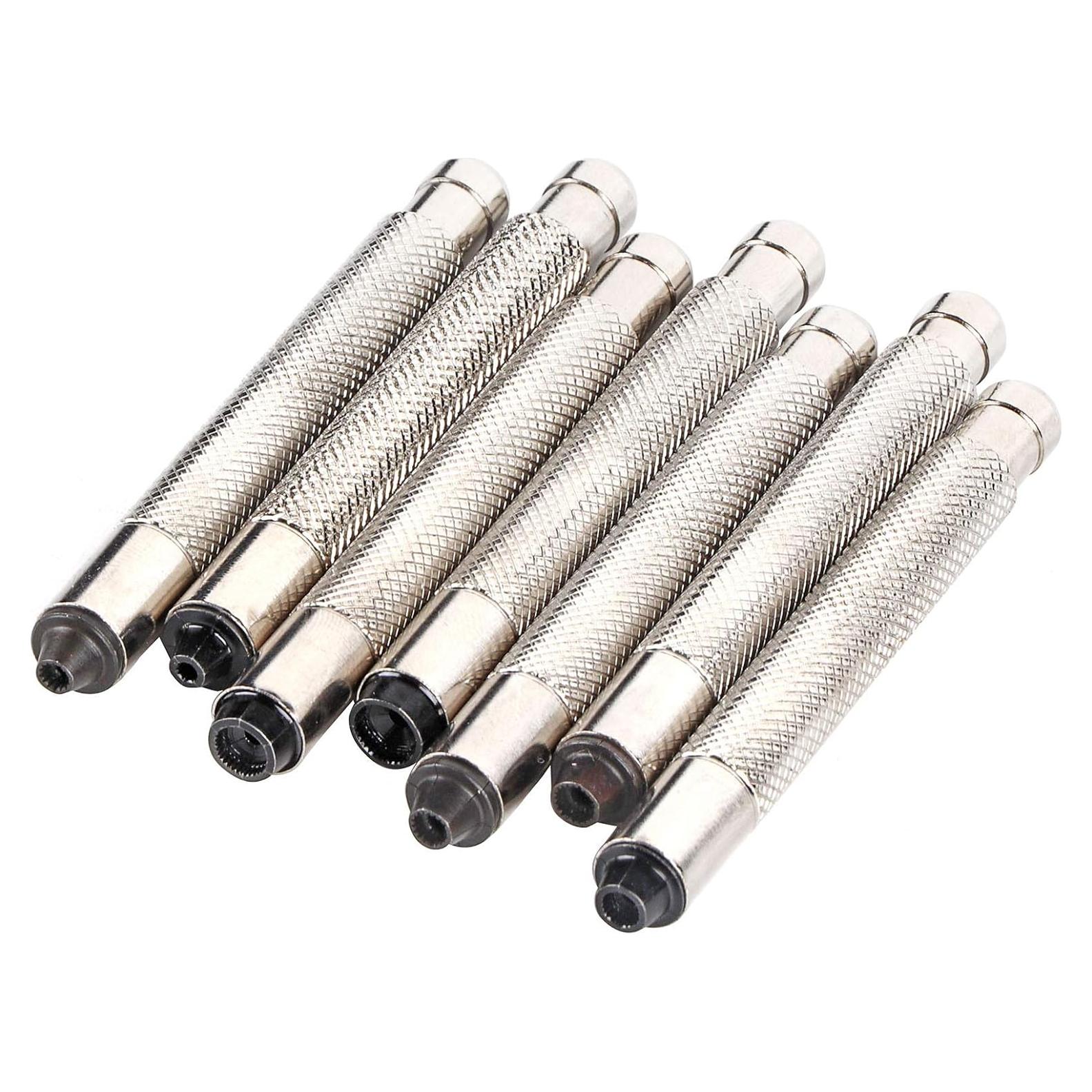 Juego de Llaves de Corona de Reloj FUZHUI 7 Piezas Acero Inoxidable