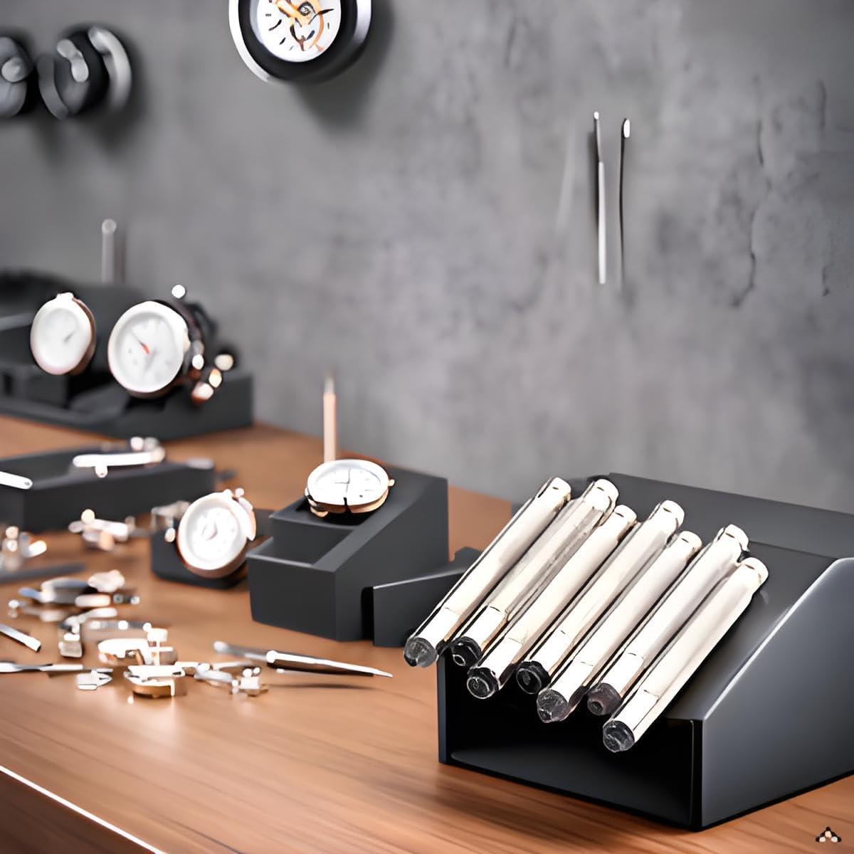 Juego de Llaves de Corona de Reloj FUZHUI 7 Piezas Acero Inoxidable