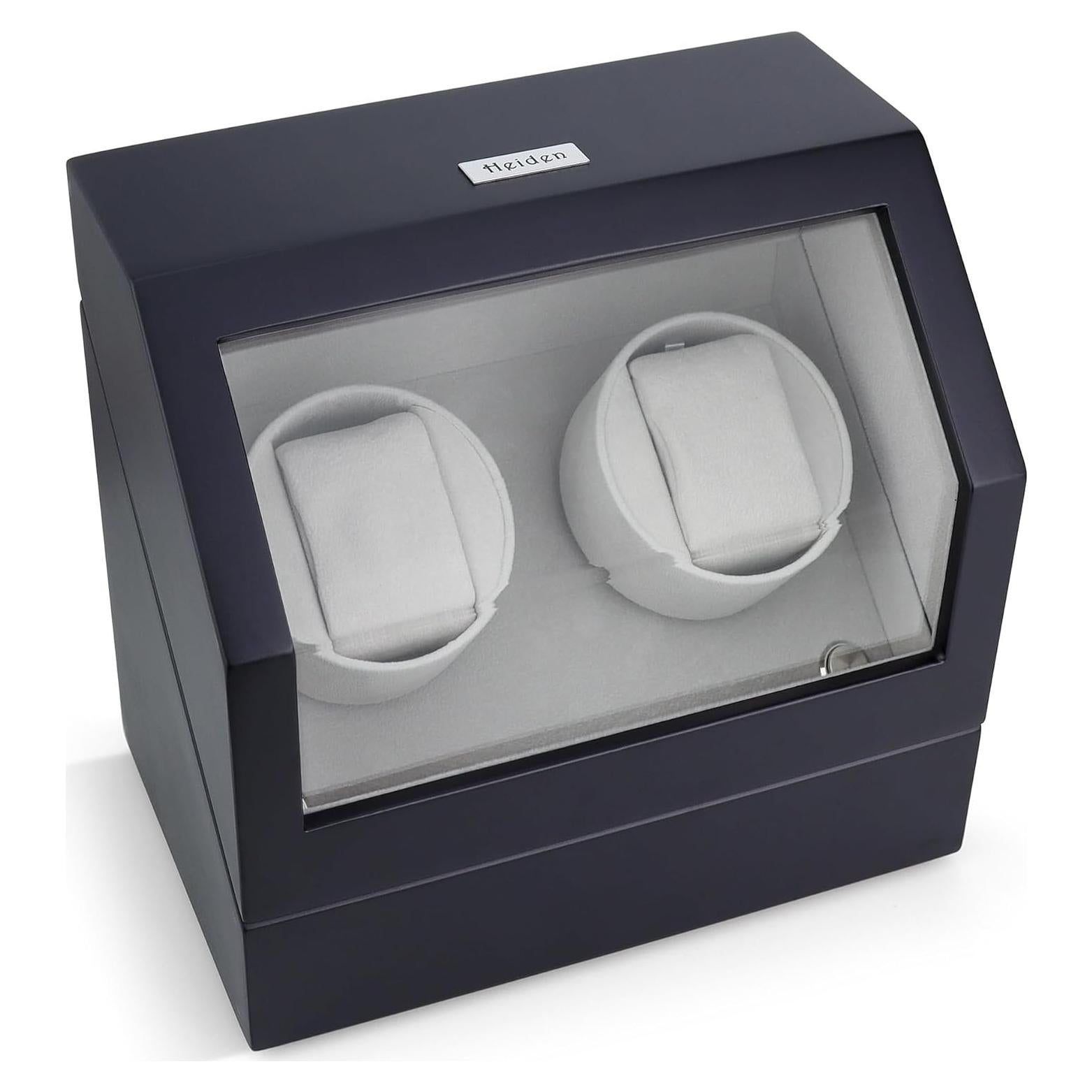 Reloj Winder Automático Doble Heiden HD10-MATTE Madera Negra