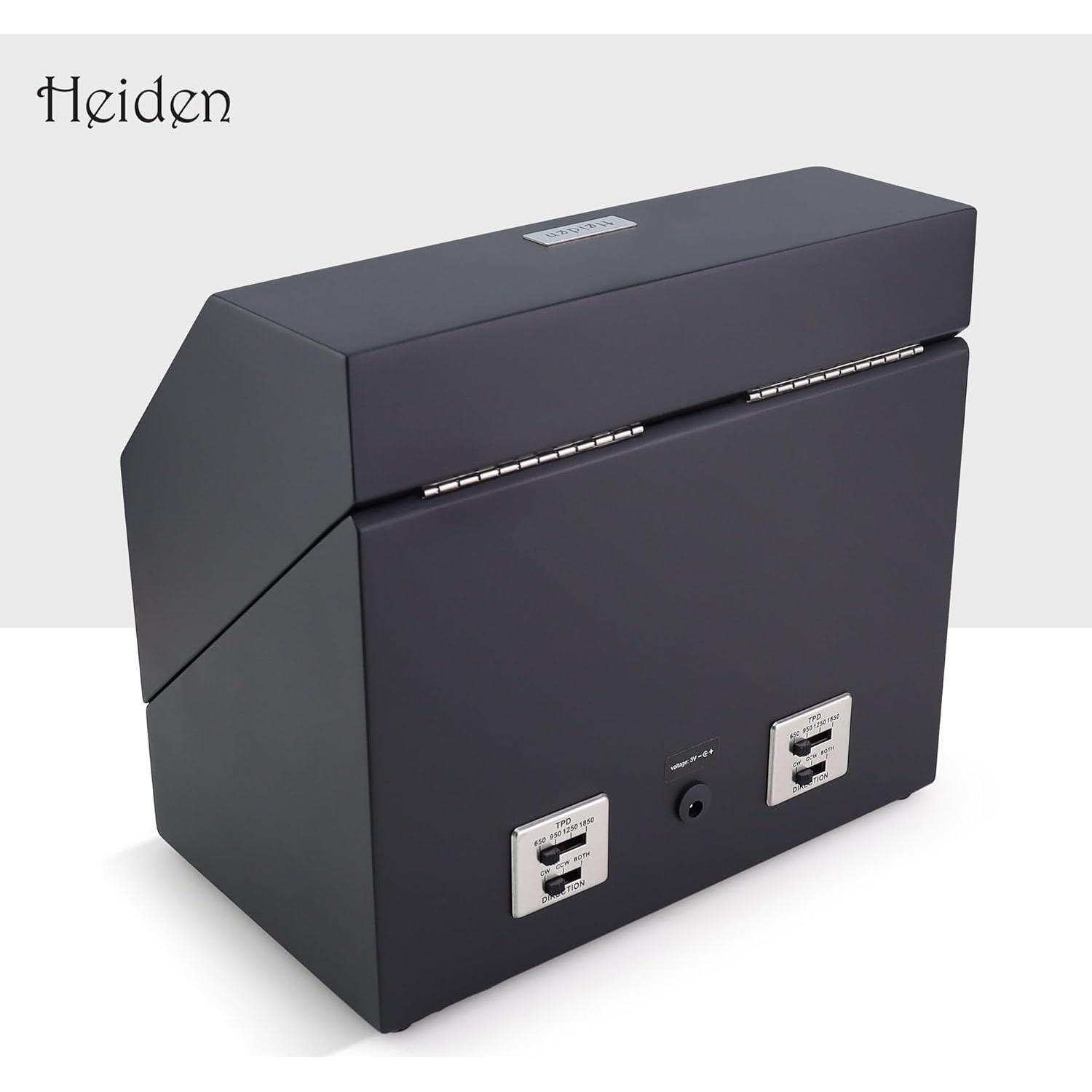 Reloj Winder Automático Doble Heiden HD10-MATTE Madera Negra