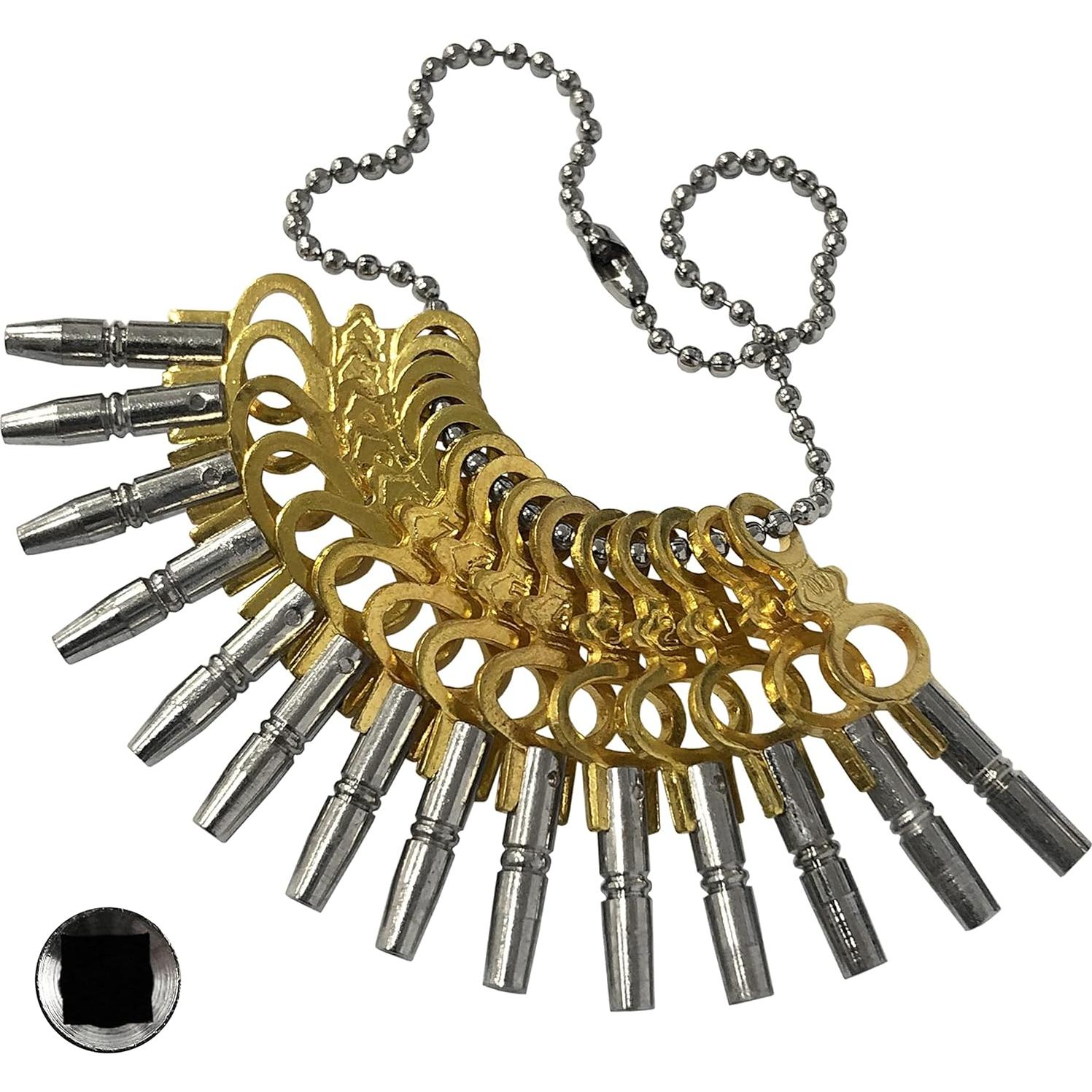 Juego de 14 Llaves de Reloj de Bolsillo Tamaño 00-12 - AL Findings
