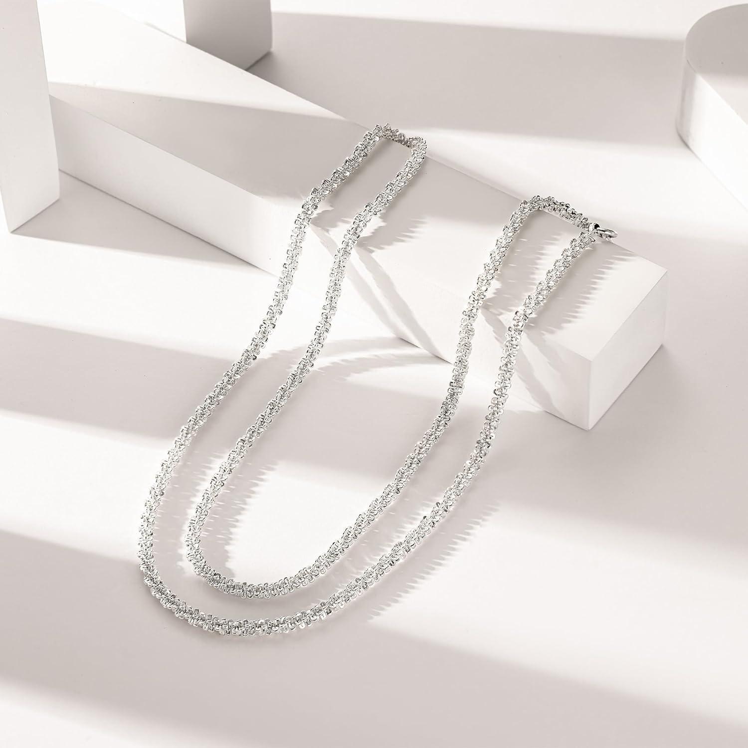 Pulsera de Tobillo de Plata Tewiky Ajustable Impermeable