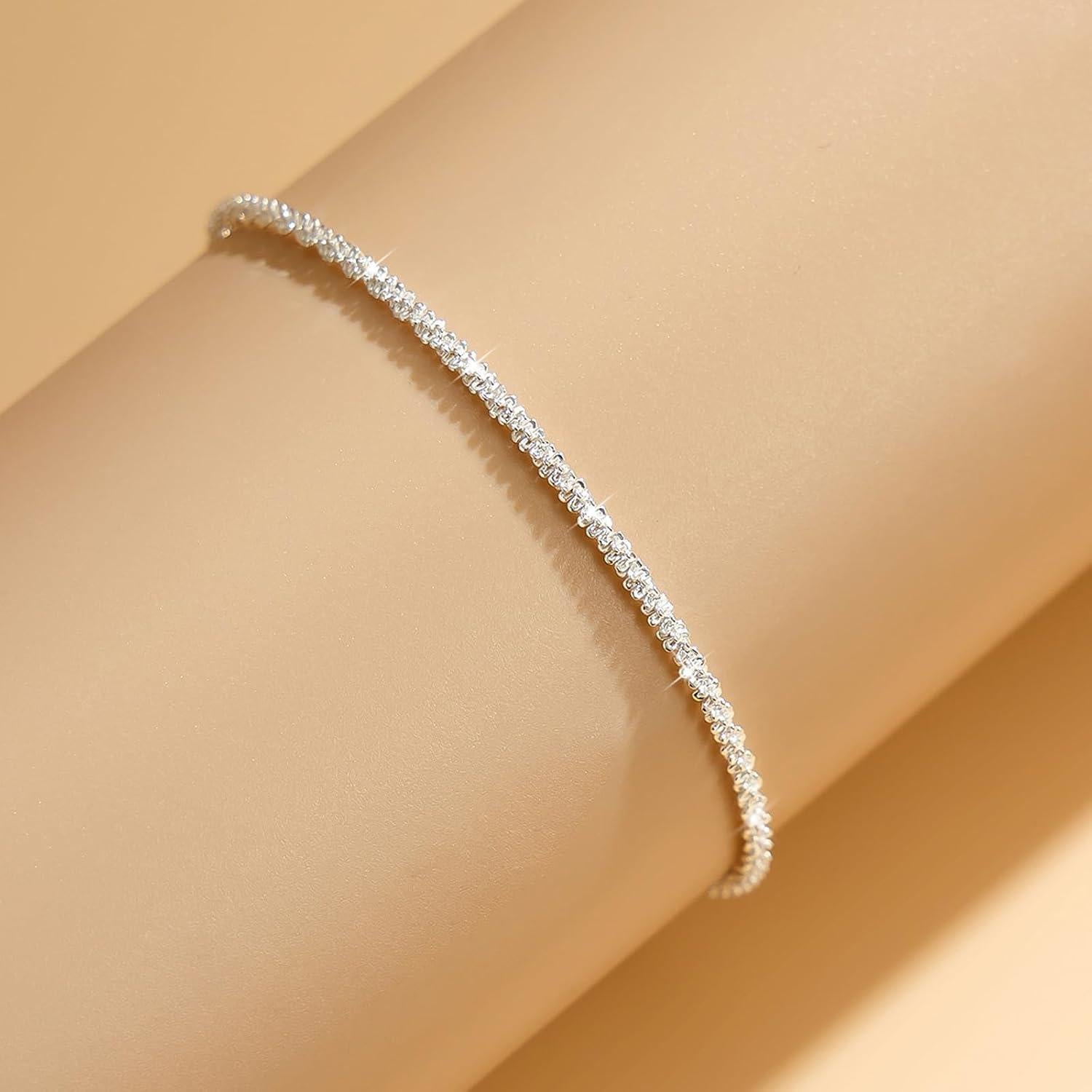 Conjunto de Pulseras de Tobillo Nanafast 2 Piezas Plateadas