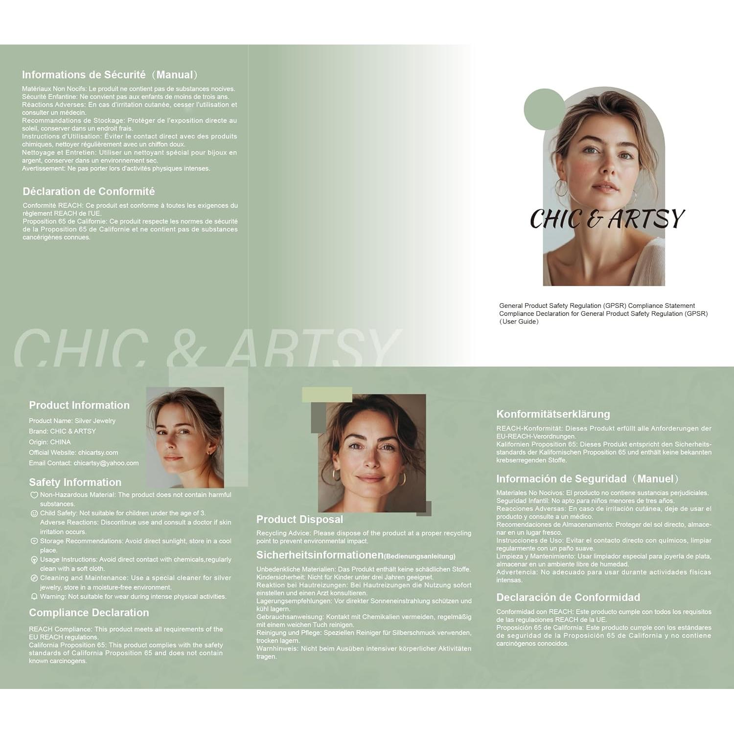 Pulsera de Tobillo Multicapa Plata Esterlina 925 CHIC & ARTSY