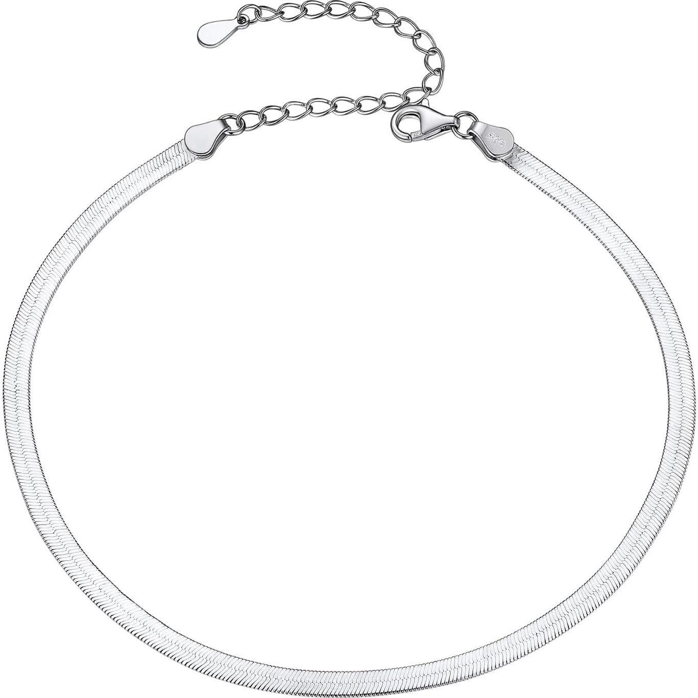 Pulsera de Tobillo Prosilver 925 Plata Esterlina Ajustable 22-27 cm