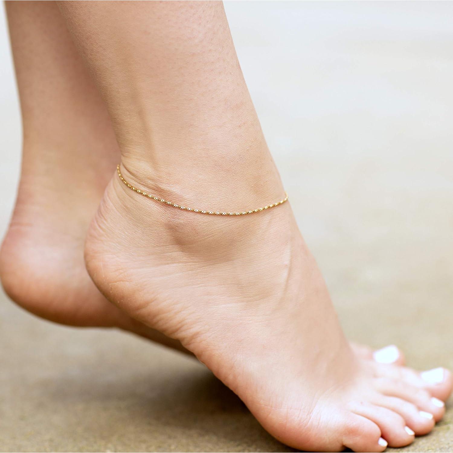 Pulsera de Tobillo de Oro 24k Lifetime 25.4 cm para Mujeres