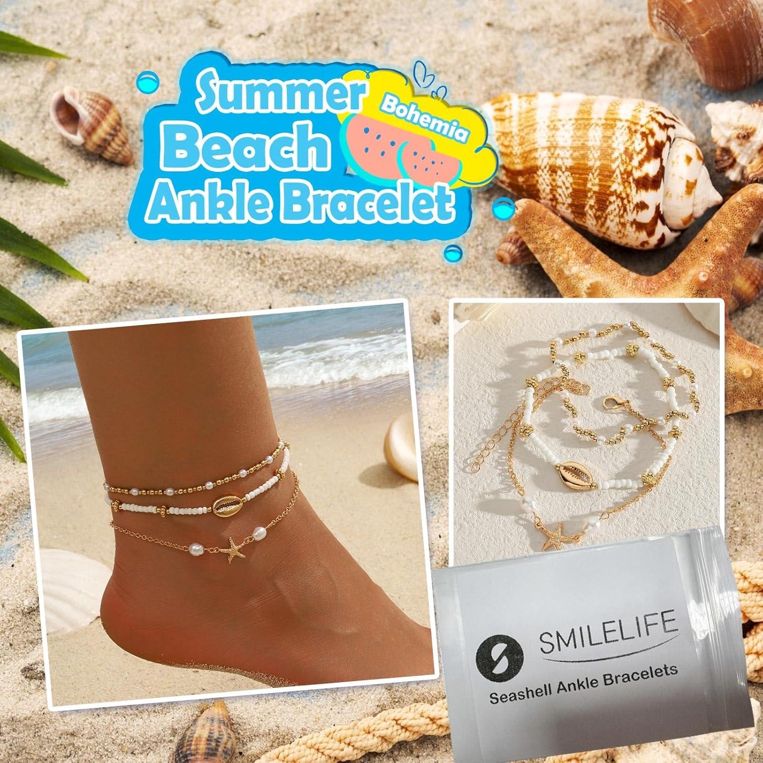 Pulseras de Tobillo de Conchas para Mujeres - Joyería Boho